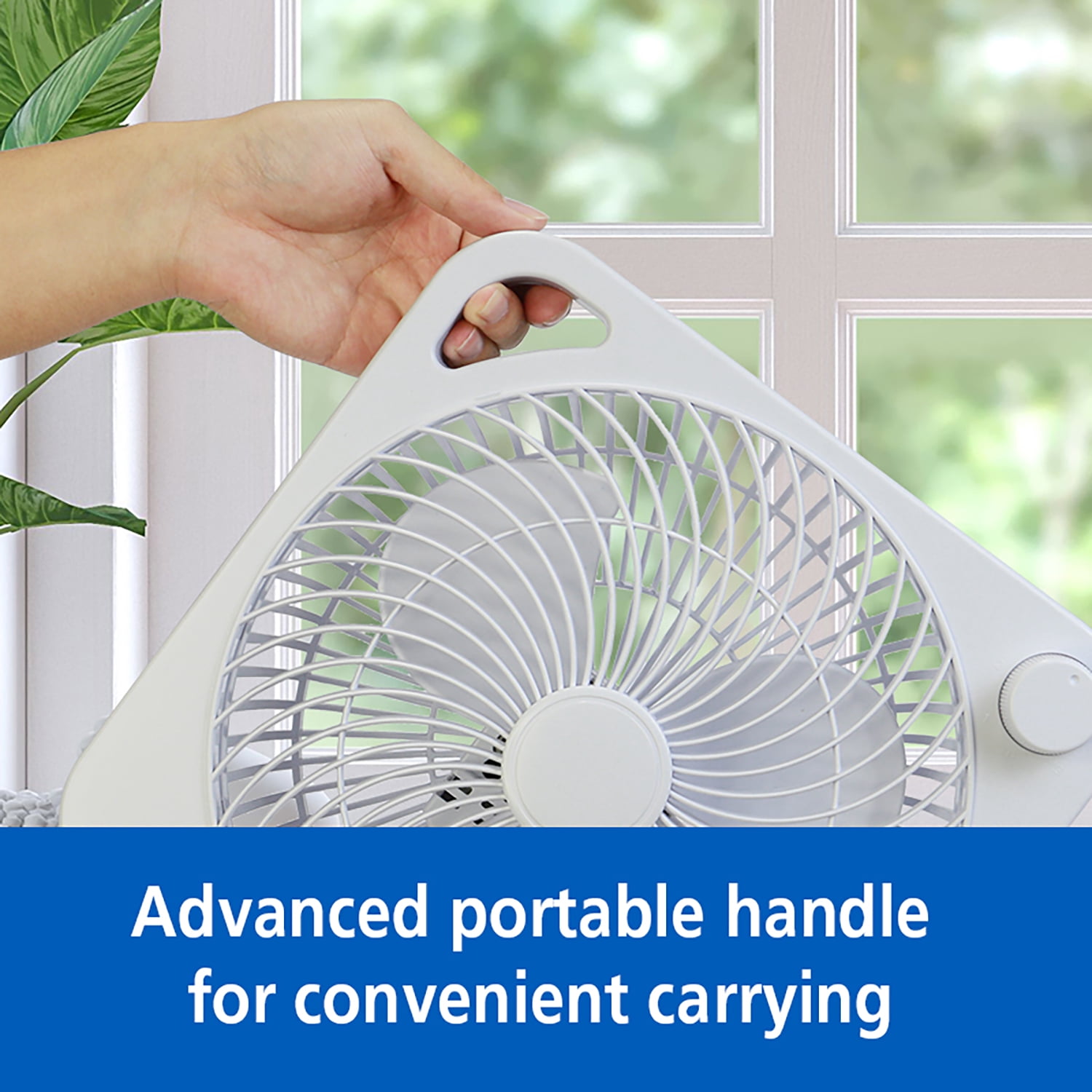 Mainstays 9 in 3-Speed Indoor Personal Table Fan (White, 9 in) 4vru6