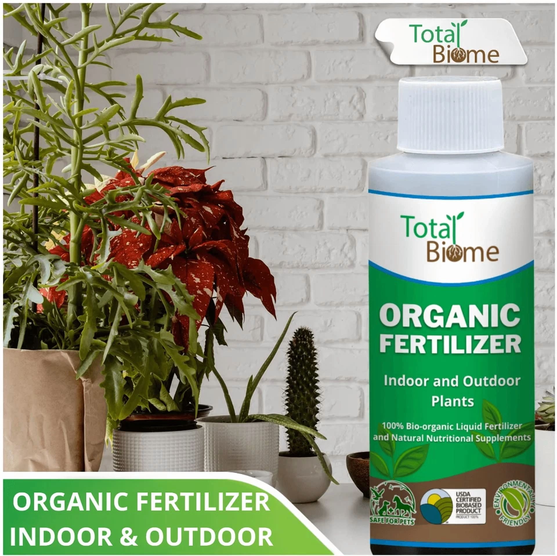 FLINT Total Biome Organic Plant Food for Indoor and Outdoor Plants (4.23 fl oz) jqng5