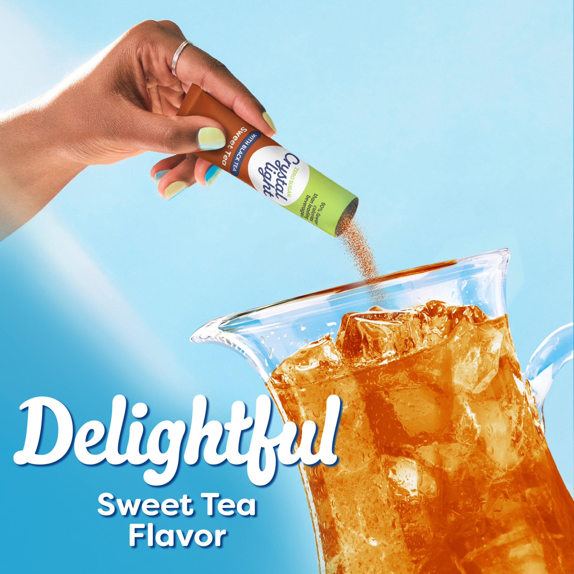 Crystal Light Sweet Tea Powdered Drink Mix, Low Calorie Refreshment (2 Pack, 1.56 oz) fr702