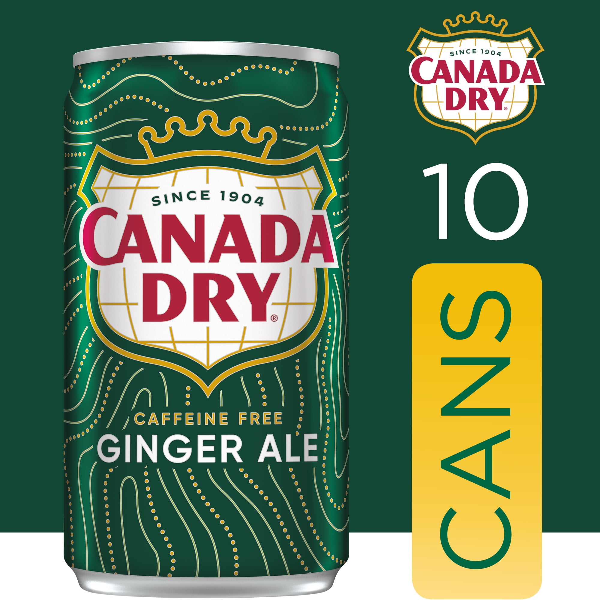 Canada Dry Caffeine Free Ginger Ale Soda (7.5 fl oz, 10 Pack) oo4k1