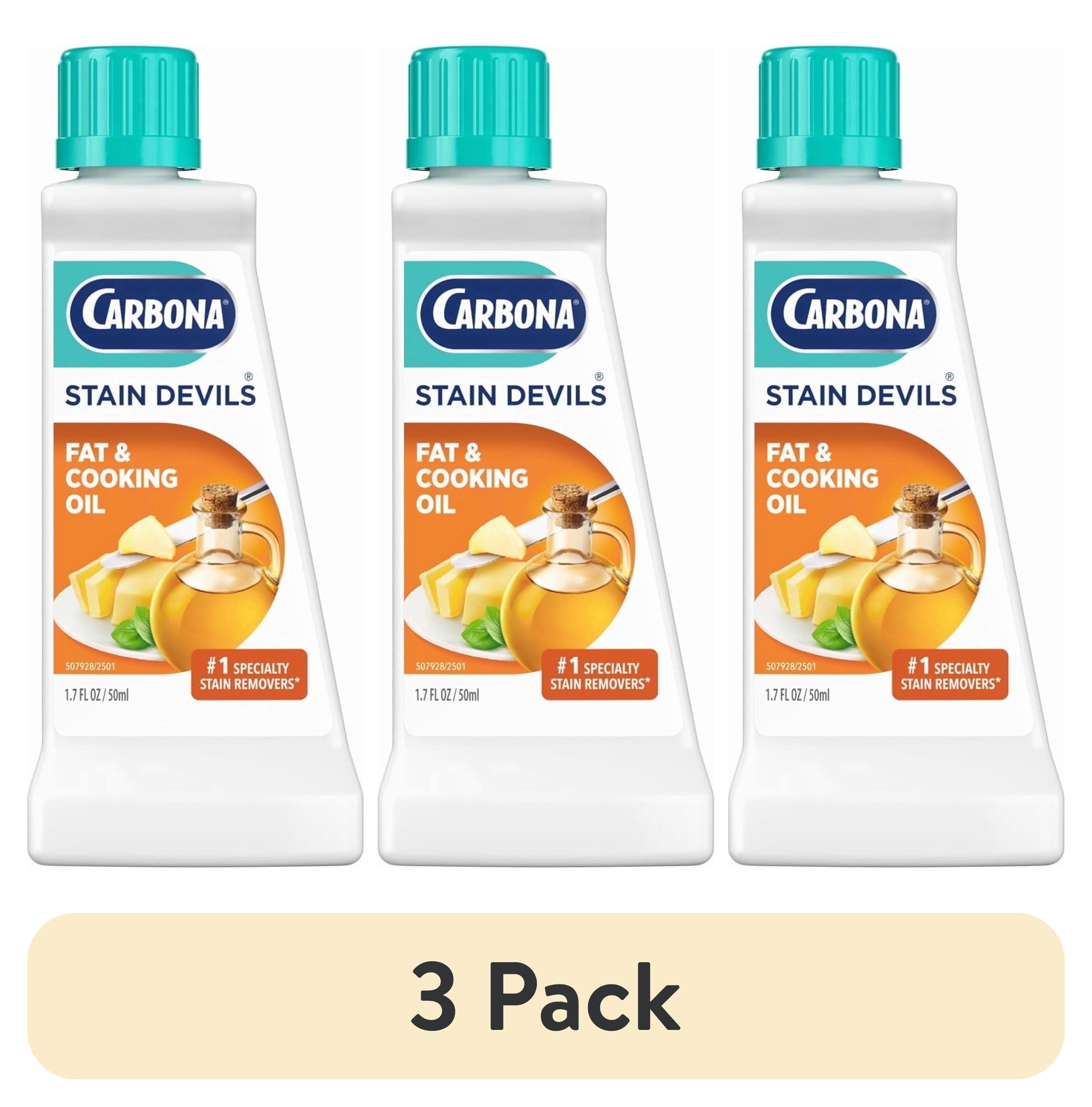 Carbona Stain Devils #5 Fat and Cooking Oil Laundry Stain Remover (Professional Strength, 1.7 fl oz, 3 Pack) 8um9x