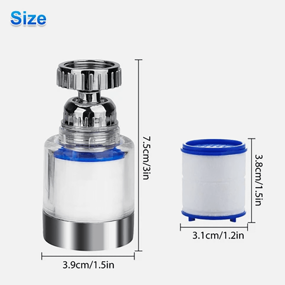 Generic Kitchen & Bathroom Sink Faucet Water Filter System (Silver, 1 Pack) kbel4