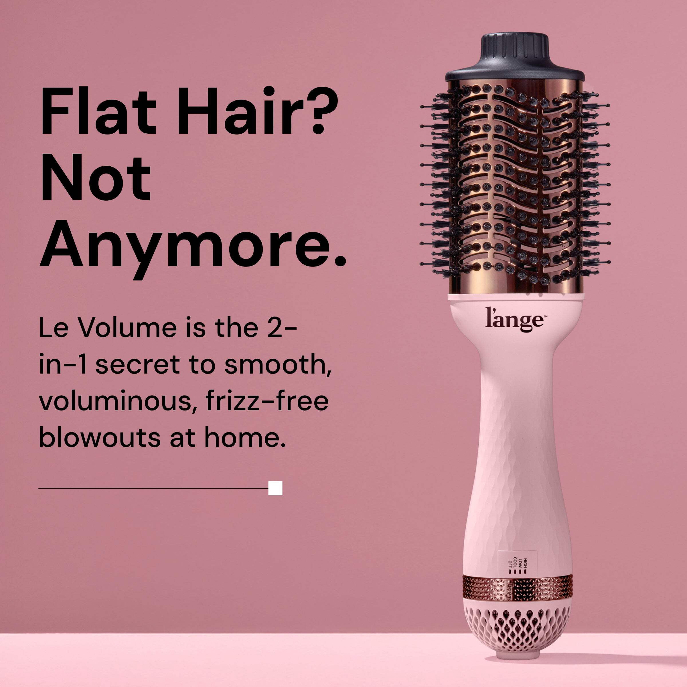 L'ange Hair Le Volume 2-in-1 Titanium Blow Dryer Brush (Blush, 1 Count) mrd0p