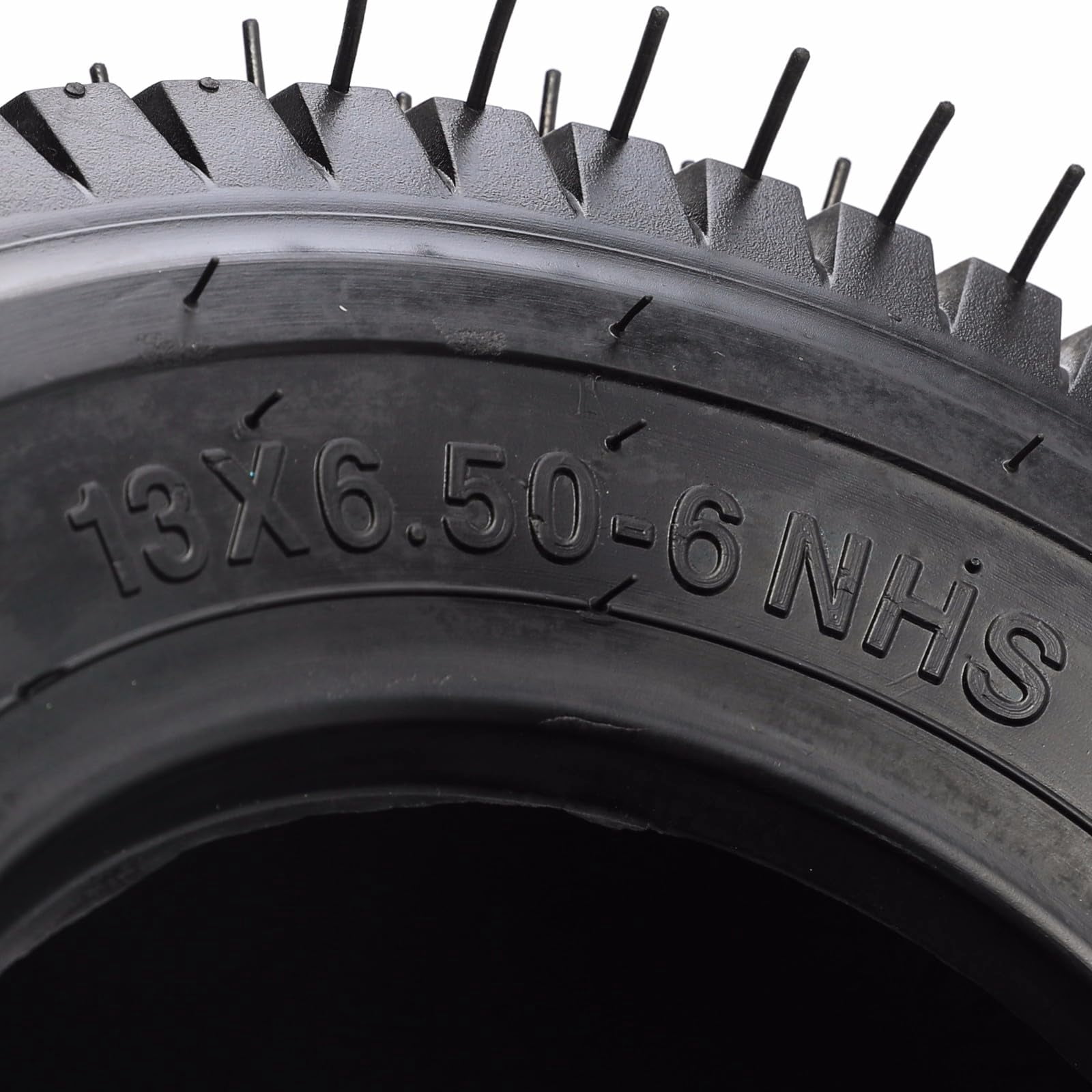 suisuitong 13x6.50-6 Tubeless Utility Tire (4PR Heavy-Duty Replacement for Lawn Mower, Golf Cart, ATV, 6 in Rim) h157p