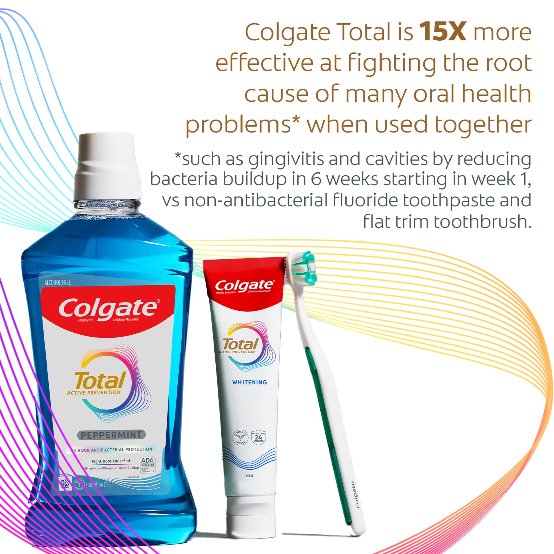 Colgate Total Active Prevention Whitening Toothpaste (Mint, 5.1 oz) 6nawe