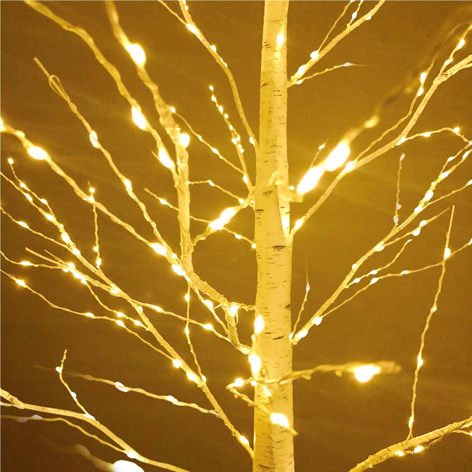 GLUAAE 6 ft LED Birch Tree Light with Remote Control, Dimmable Warm White Lighting for Home and Event Decor (6 ft) xbo05