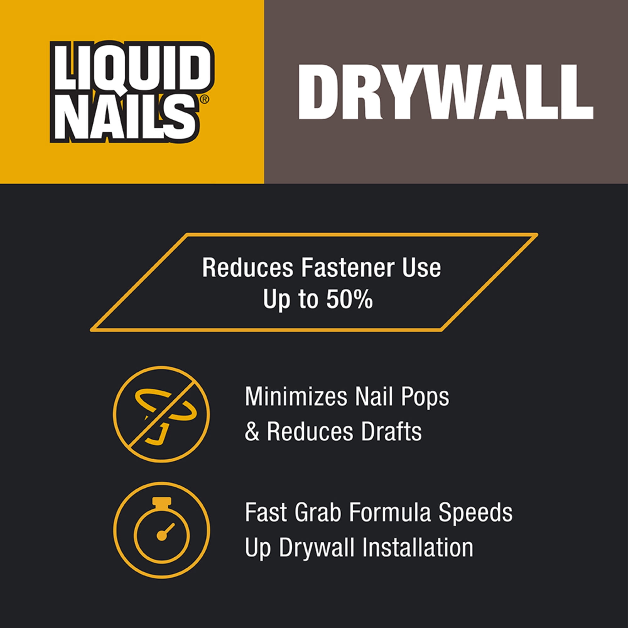 Liquid Nails Drywall Adhesive Interior Low VOC (Off-White, 28 oz) 8f7ue