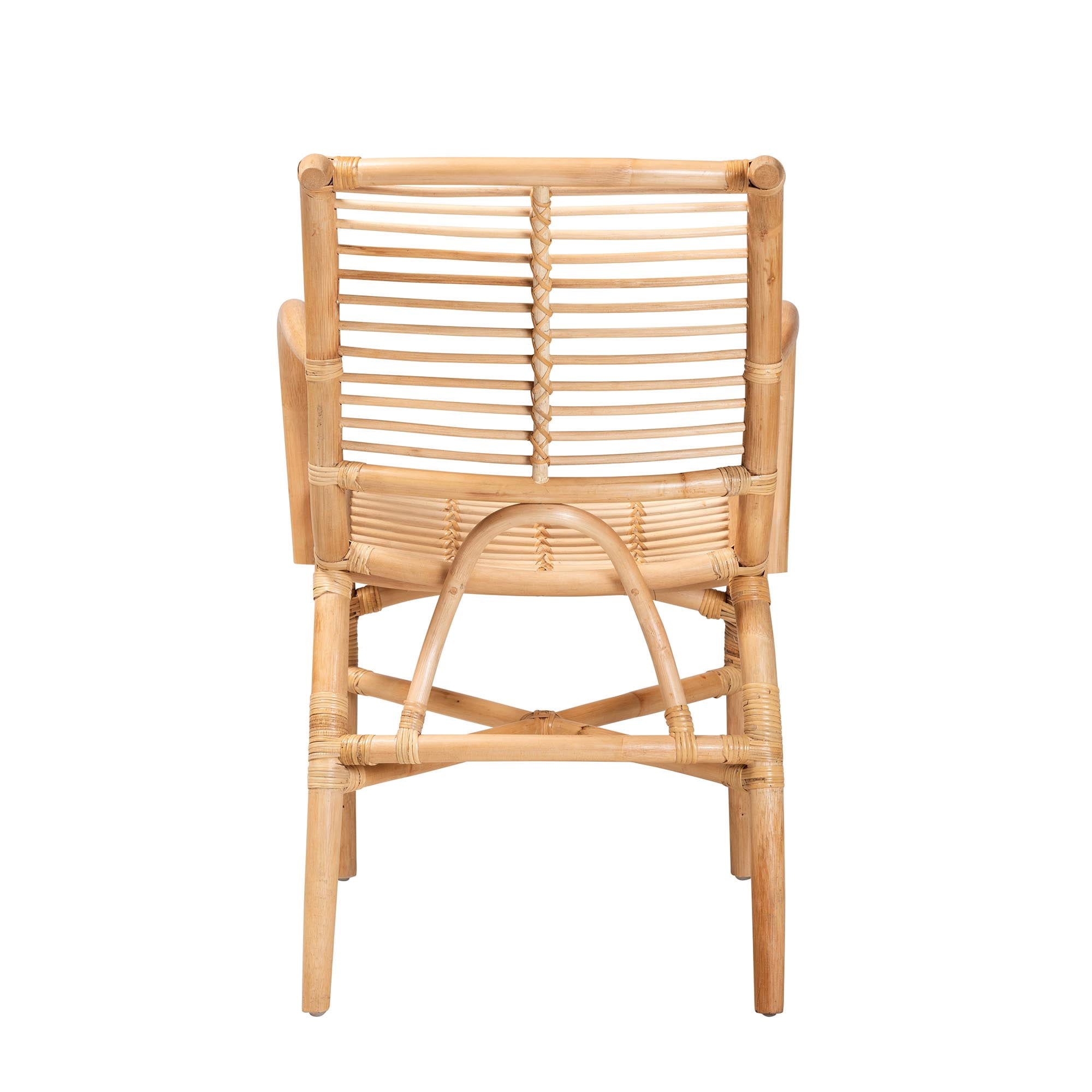 bali & pari Seminyak Modern Bohemian Natural Rattan Lounge Chair (Brown, 30 in x 28 in x 32 in) e32wp