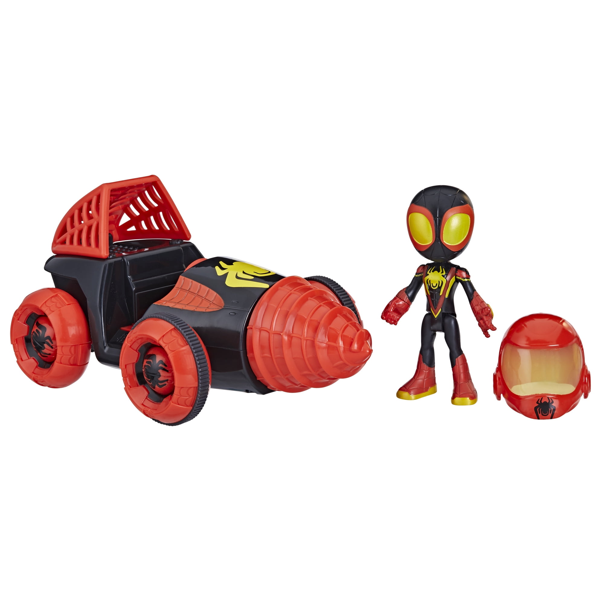 Spidey and His Amazing Friends Web-Spinners Miles Morales Drill Spinner Toy Car (4 in Figure) lzs99