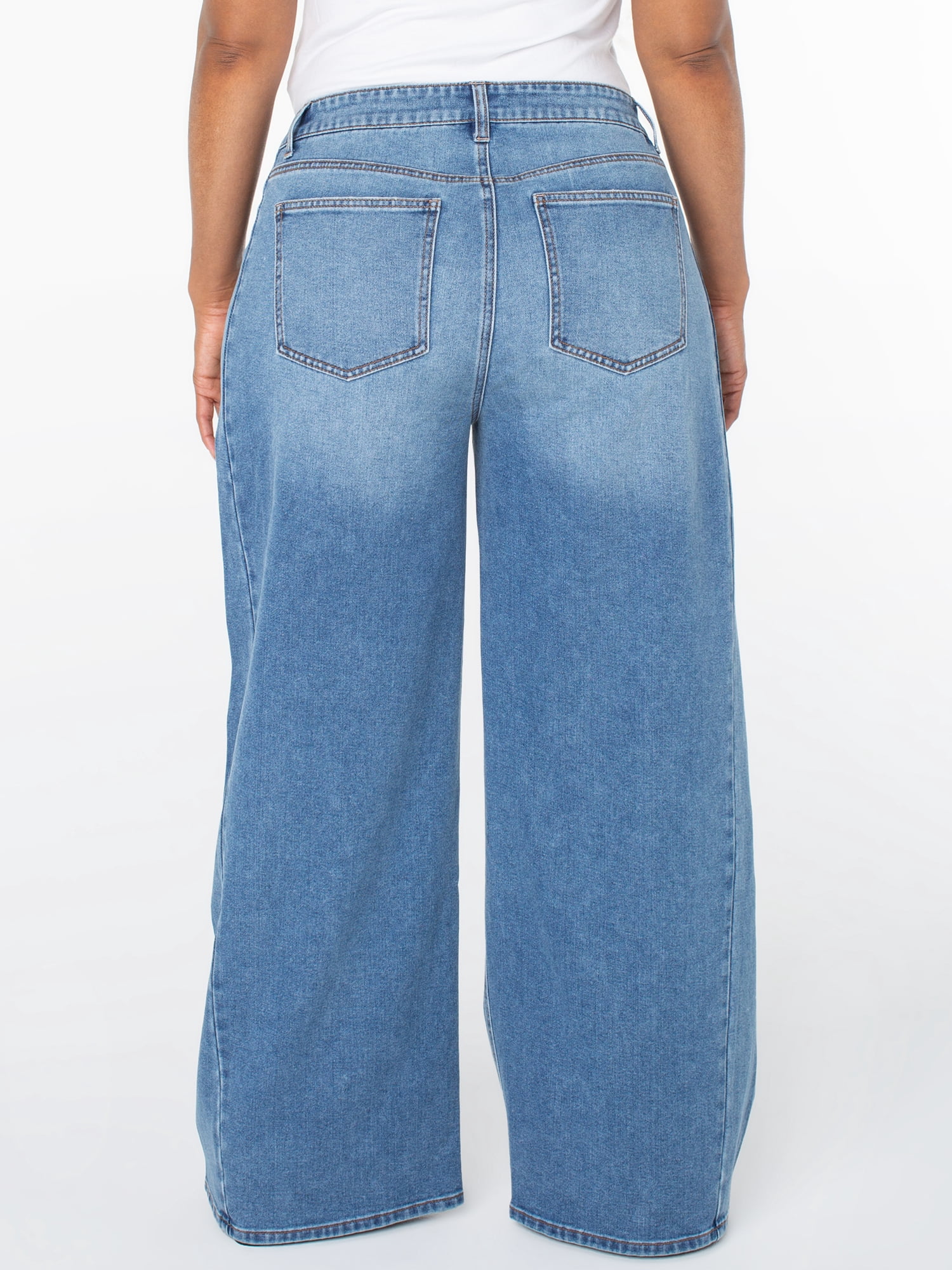 Celebrity Pink Women's Wide Leg Stretch Denim Jeans (Pink, 1-24) 2pcfw