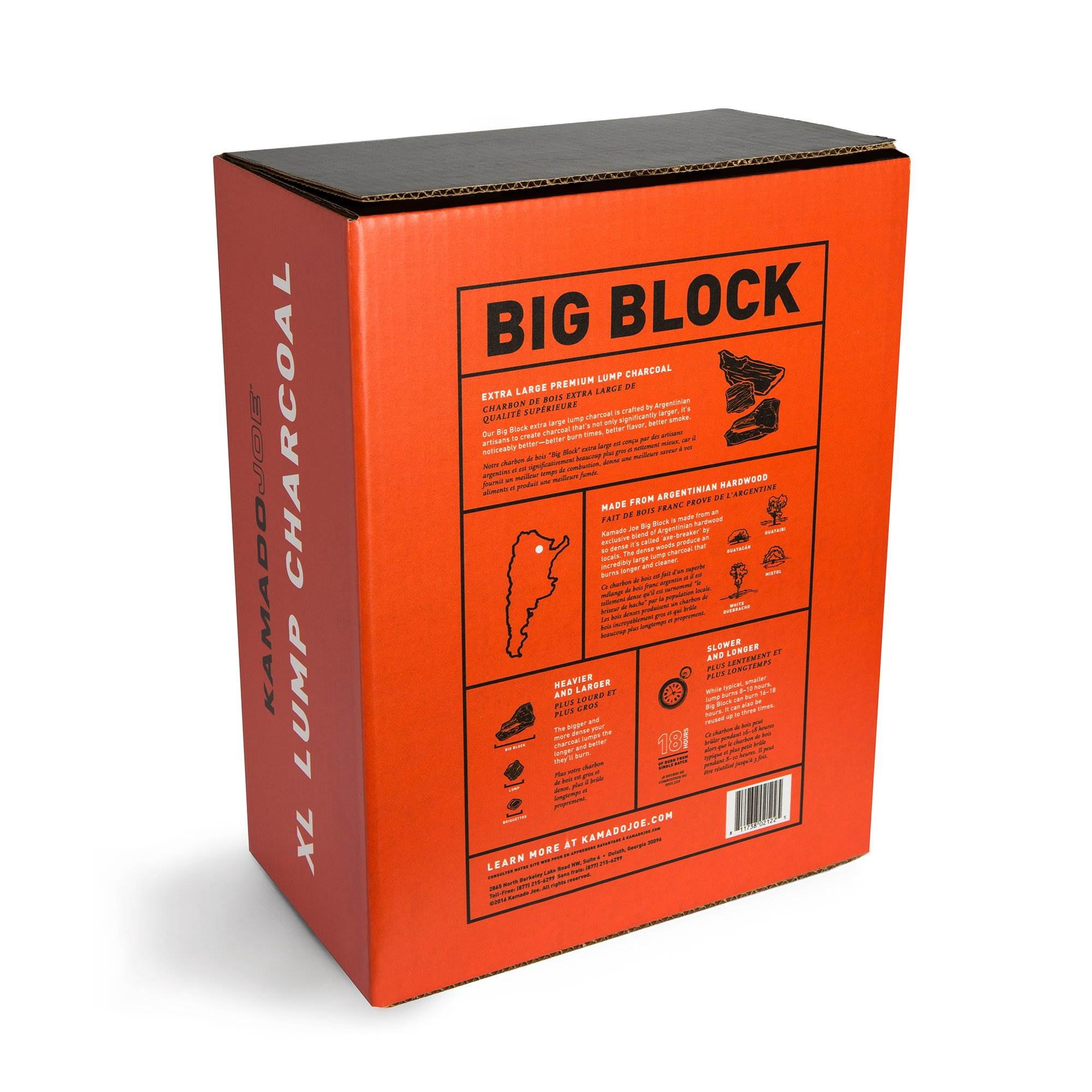 Kamado Joe Big Block All Natural Argentinian Hardwood Lump Charcoal (40 lb, 2 Pack) 3mclx