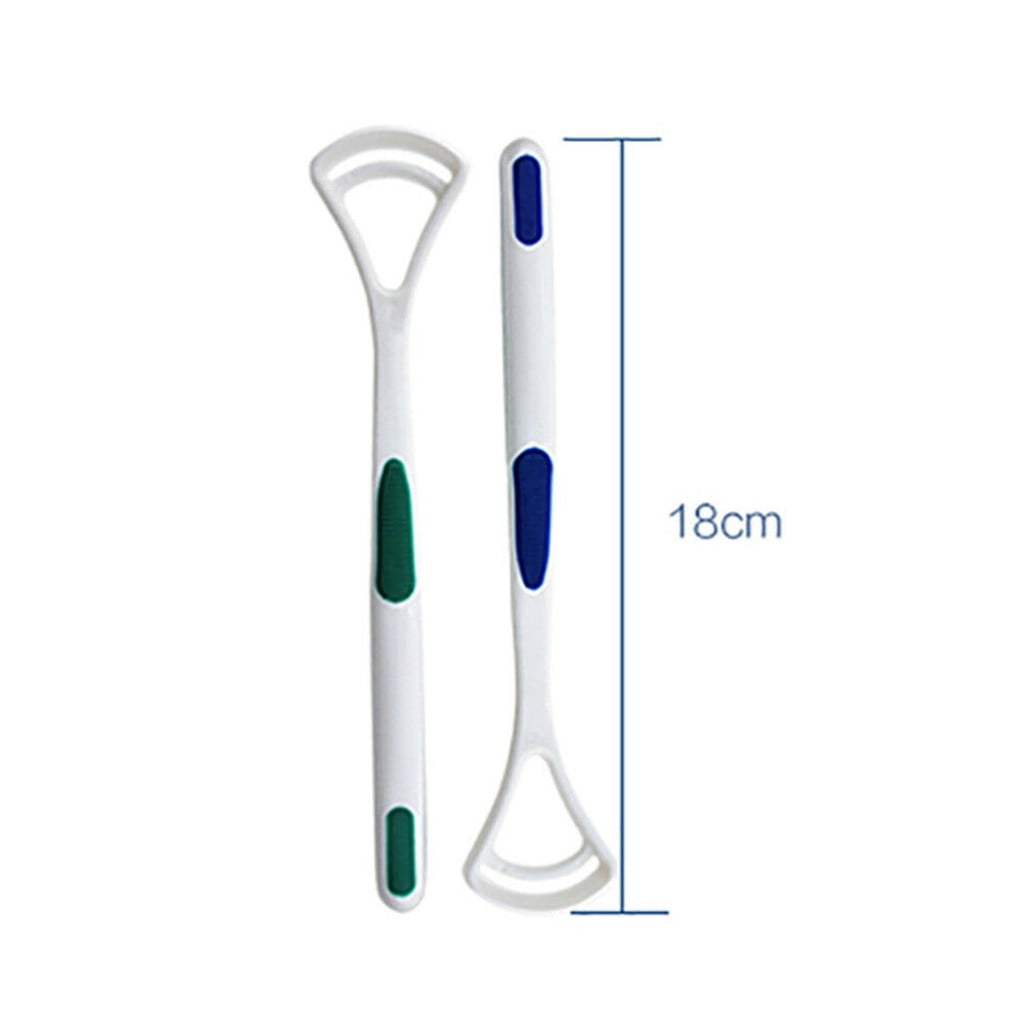 Skegnu Tongue Scraper Cleaner Brush for Oral Hygiene and Fresh Breath (Green, 2 Pack) xec58