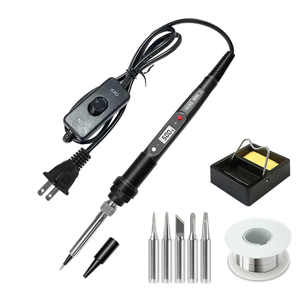 Maystar 80W Electric Soldering Iron Kit, Adjustable Temperature Digital Display for Circuit Board Repair (1 Piece) yzldk