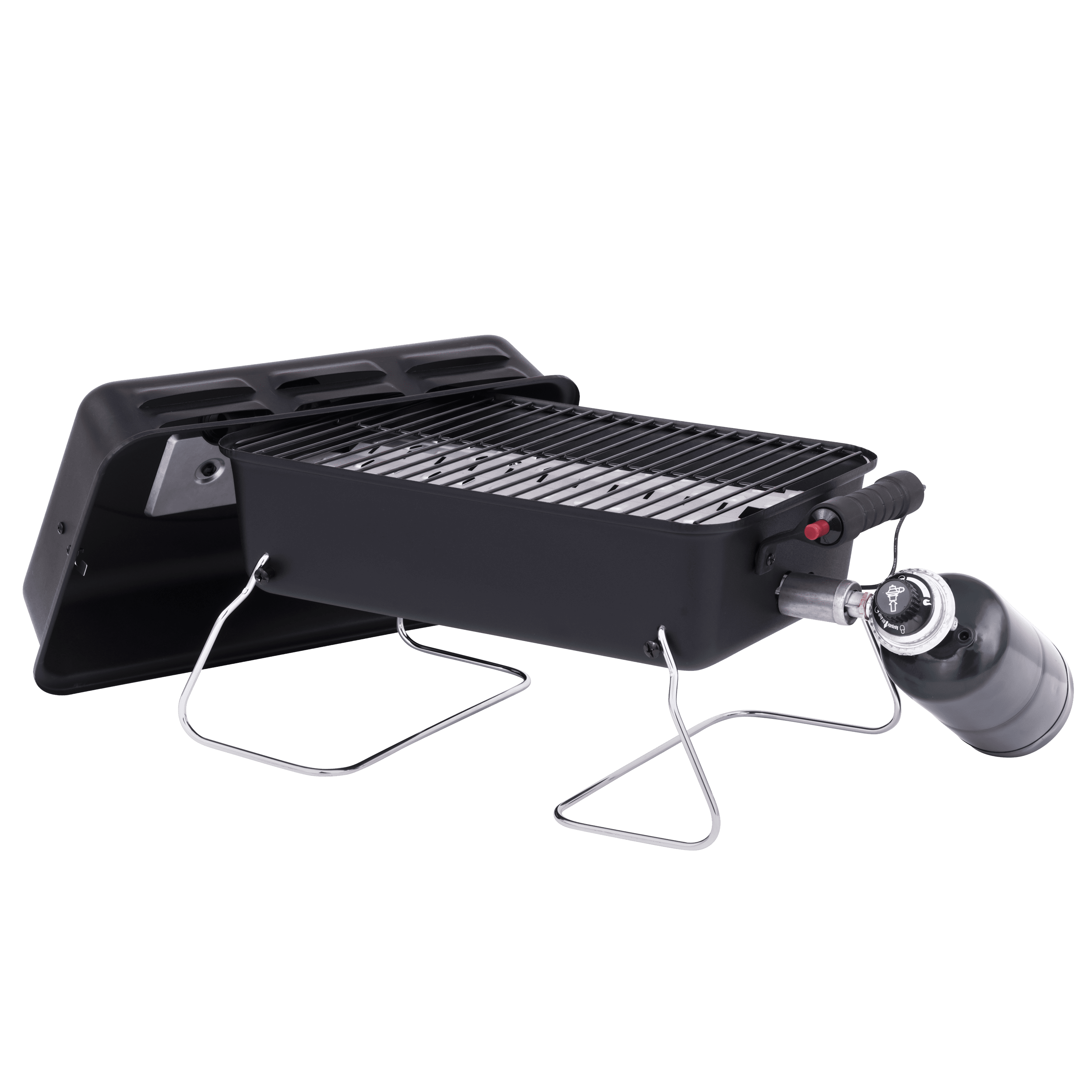 Charbroil 1-Burner Deluxe Portable Propane Gas Table Top Grill (Black, 190 sq in) qlety