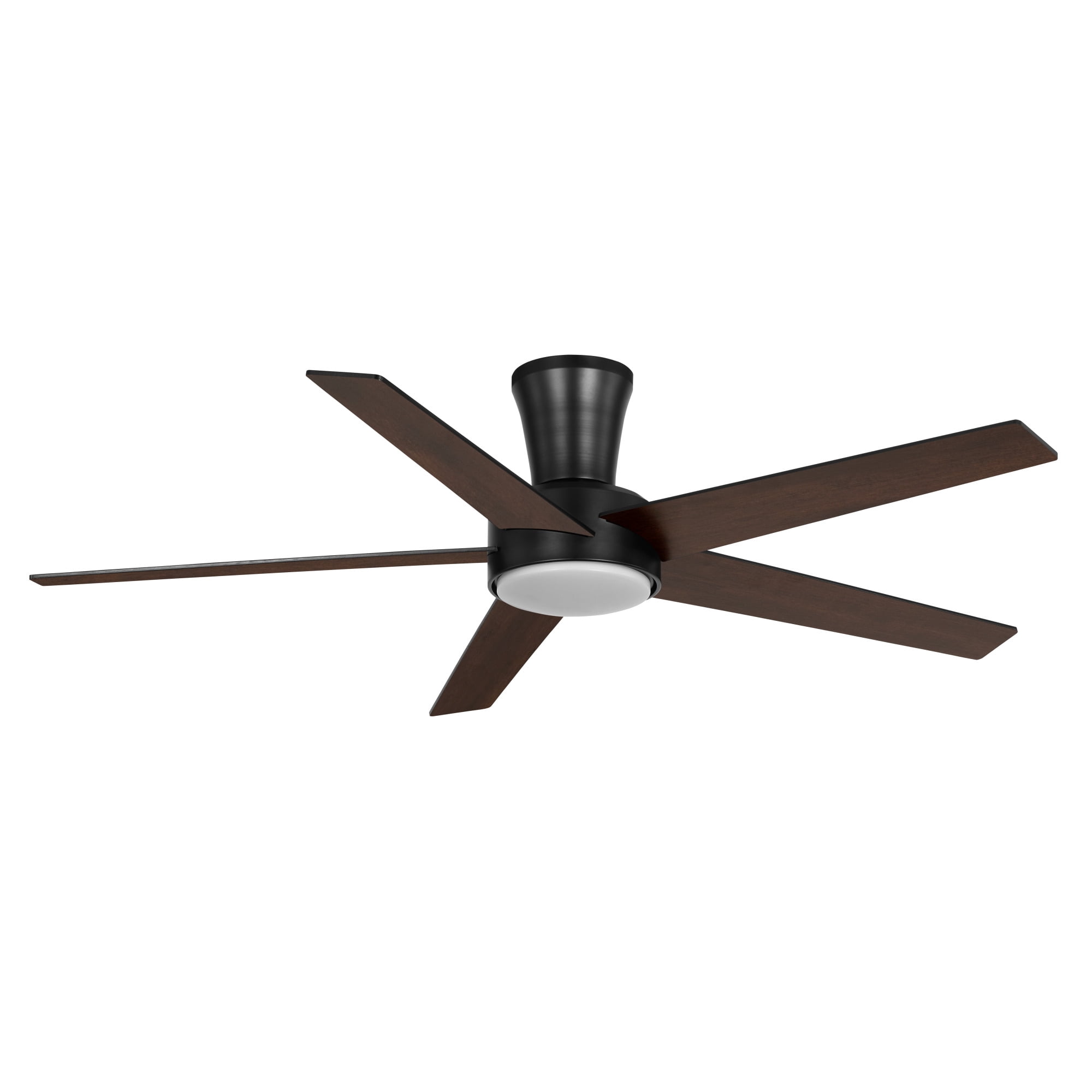 Mainstays 52-Inch Low-Profile DC Ceiling Fan with Integrated LED Light and Remote Control (Black, 52 in) 5s4jt