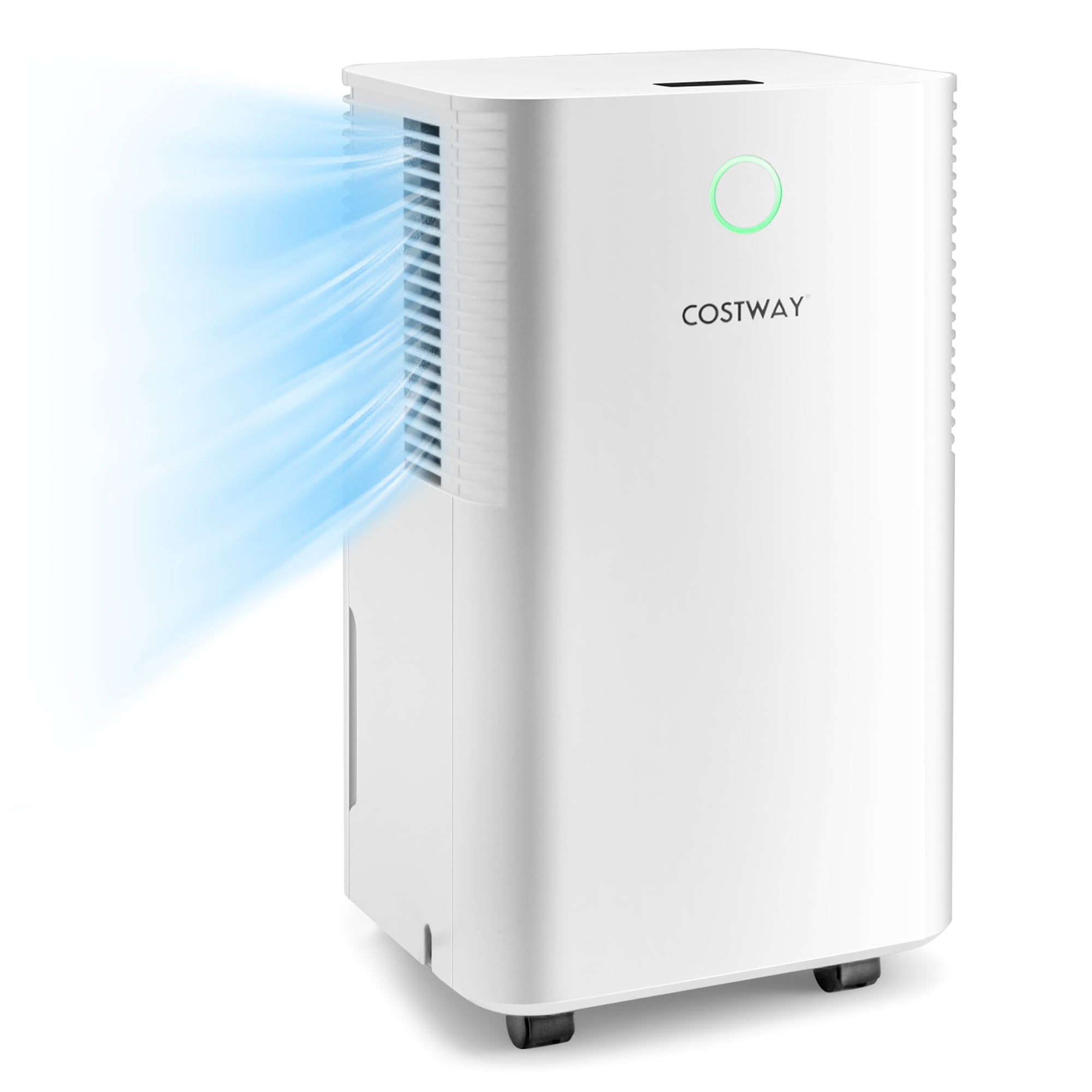 Costway Dehumidifier for Home and Basement with Auto Defrost and Timer (White, 9-Pint DOE) ldw9u