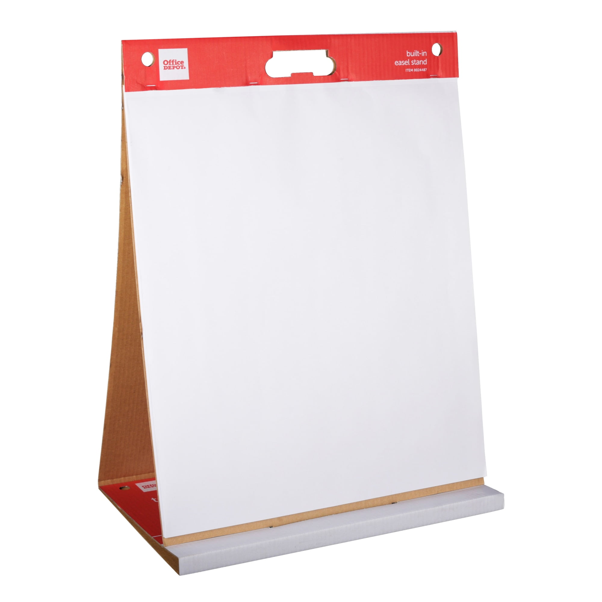 Office Depot Easel Pad Tabletop Presentation Board with Built-In Stand (White, 20 in x 23 in, 25 Sheets) gza4m
