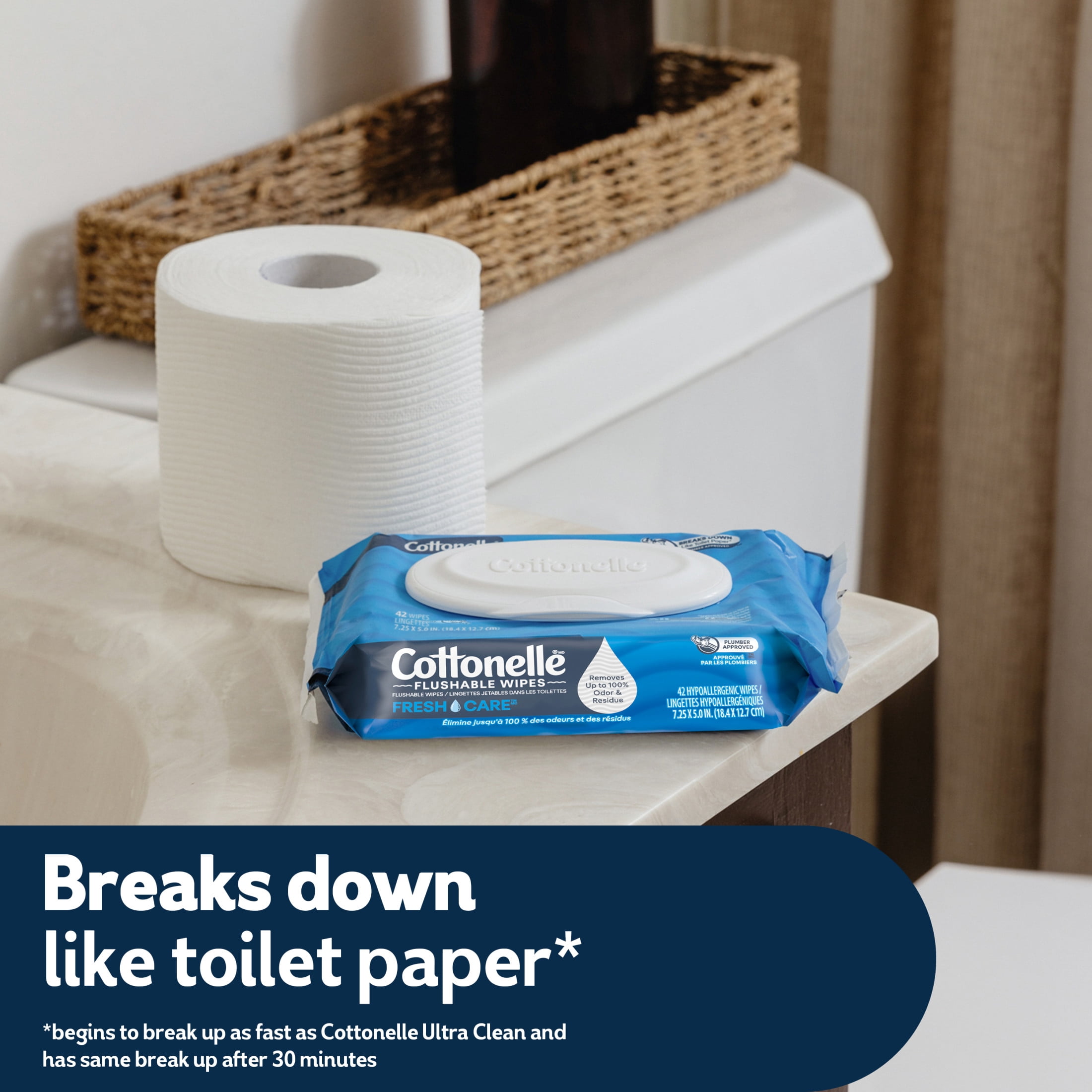 Cottonelle Fresh Care Flushable Wet Wipes (White, 420 Count) awera