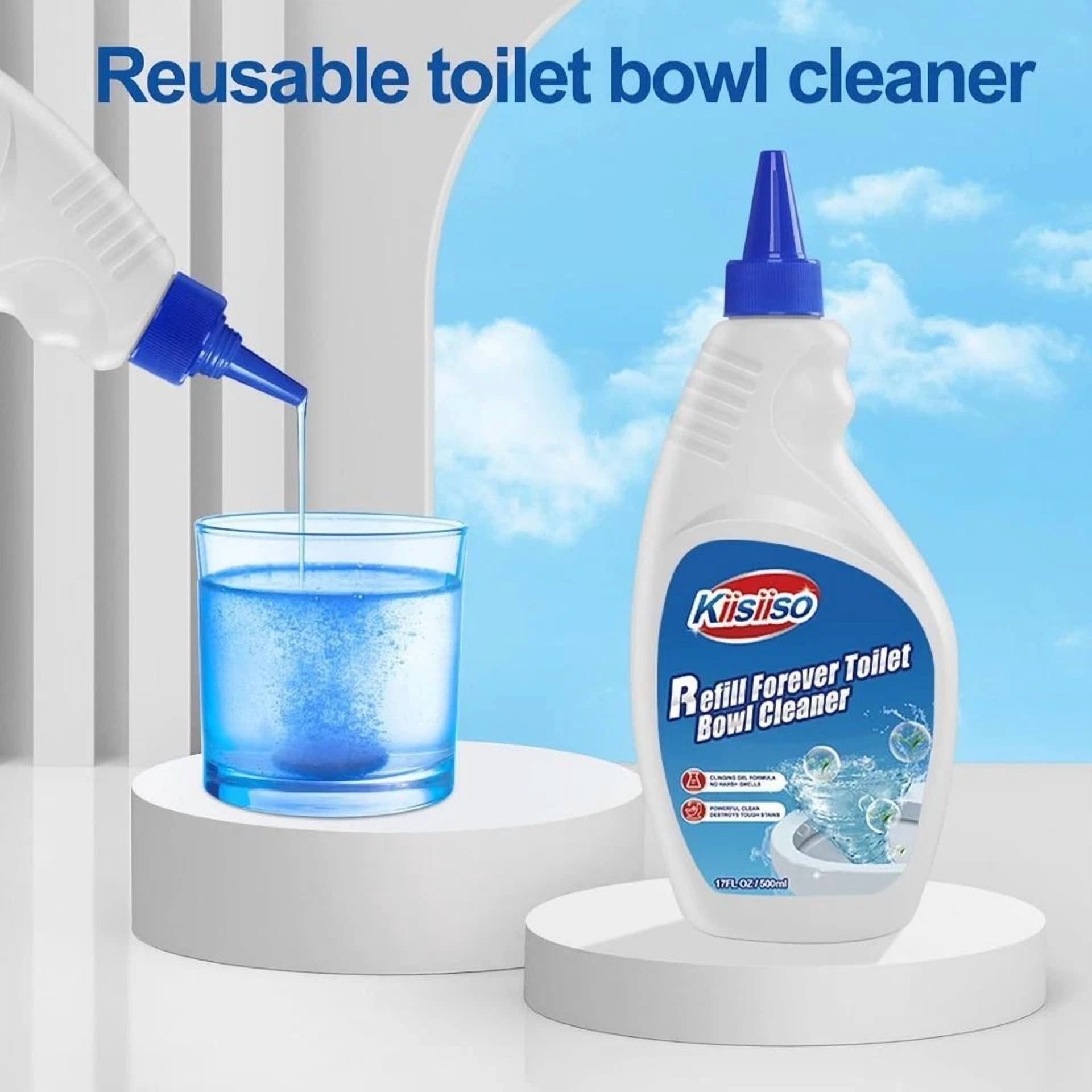 Flint Toilet Bowl Cleaner Tablets, Lemon Scented Cleaning Solution (Blue, 22 Pack, 16 fl oz per unit) br2qr