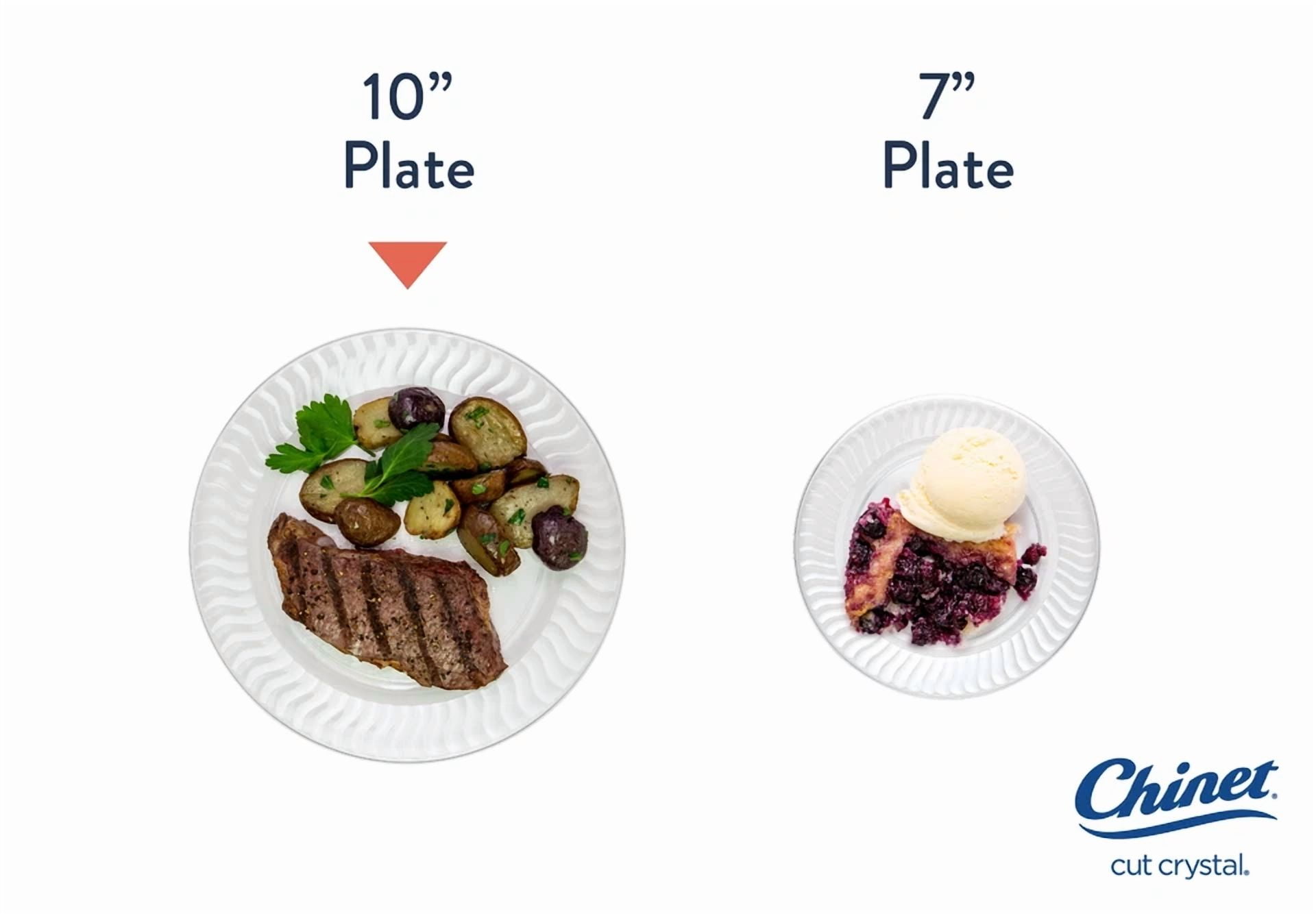 Chinet Crystal Premium Dinner Plates, Heavy-Duty Disposable Party Tableware (Clear, 10 in, 20 Count) kecn5