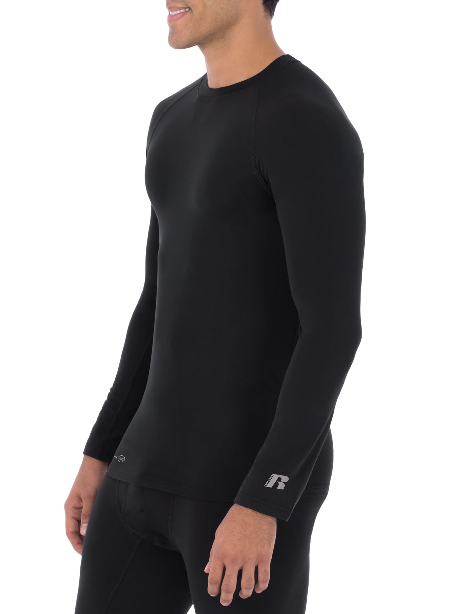 Russell Men's L2 Performance Baselayer Thermal Long Sleeve Top (Black, M-5XL) ezgis