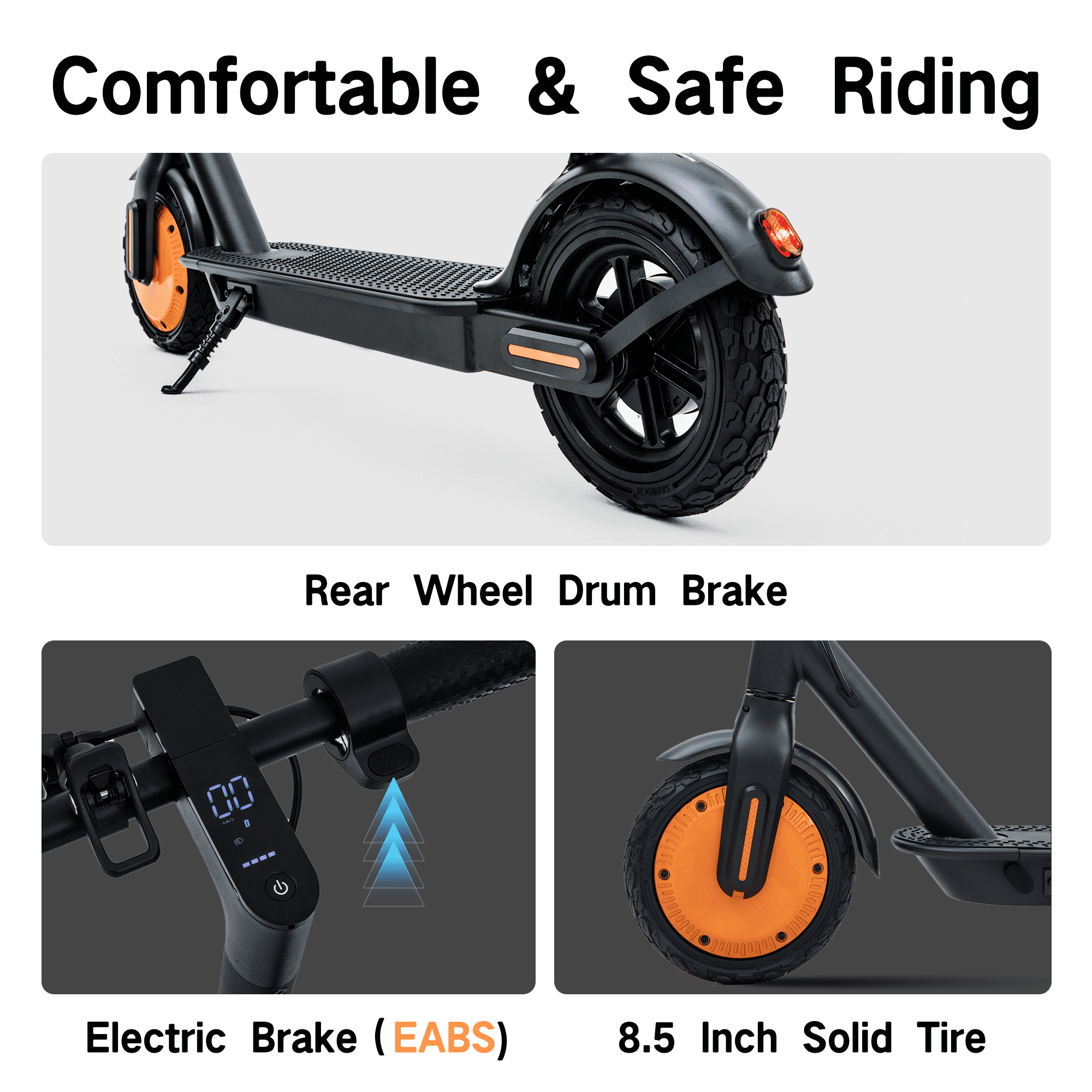 HILLVIGO Electric Scooter for Adults and Teens, 500W Motor, 15 MPH Top Speed, Portable Folding Design (Black, 8.5 in) og9od