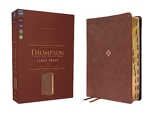 Dr Frank Charles Thompson NKJV Thompson Chain-Reference Bible Large Print (Brown, Hardcover) xgvab