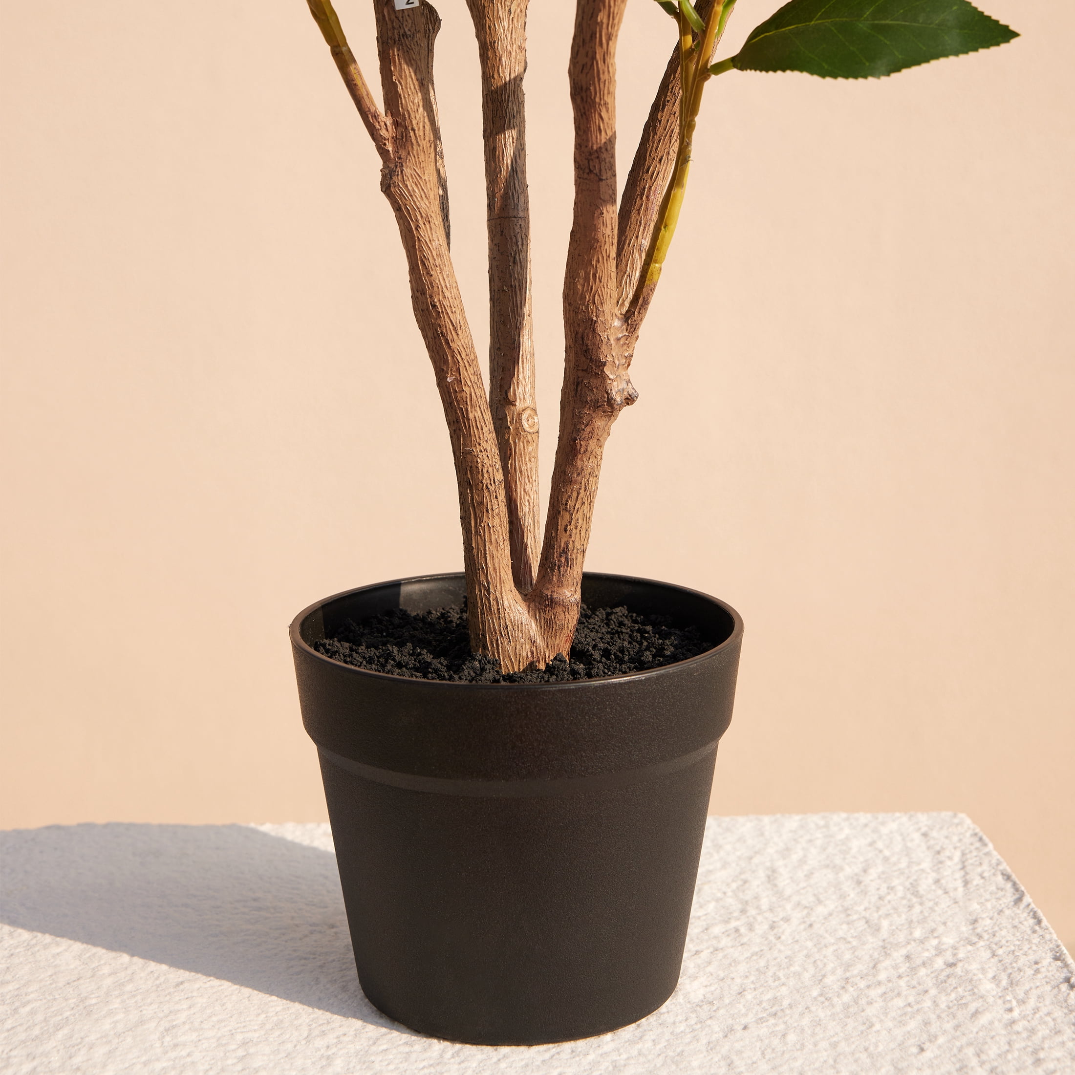 DR.Planzen Artificial Camellia Tree with 27 Yellow Flowers and 252 Leaves (3 ft) toy7j