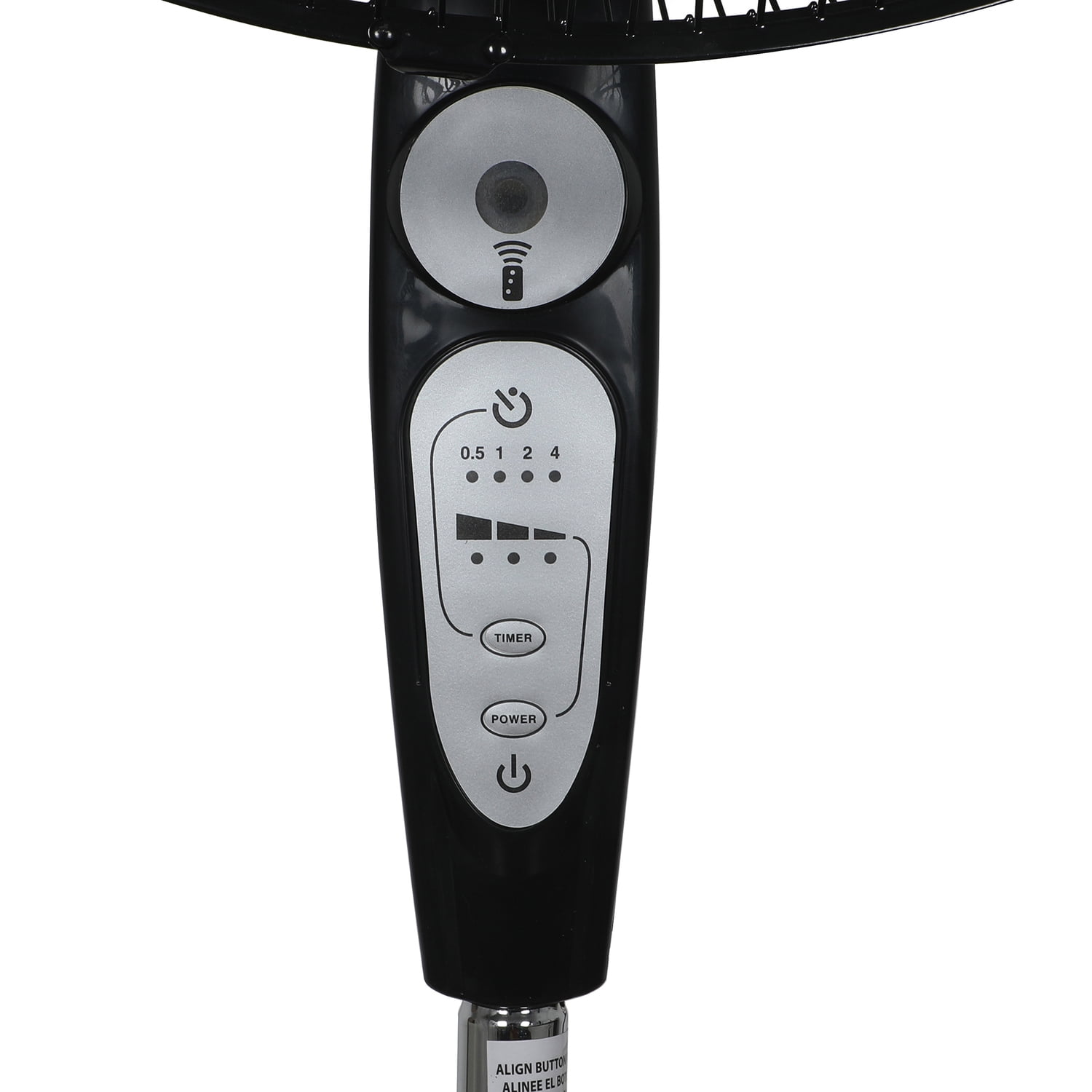 BLACK+DECKER 18-In. 3-Speed Oscillating Stand Fan with Remote (Black, 52 in Height) loeb8