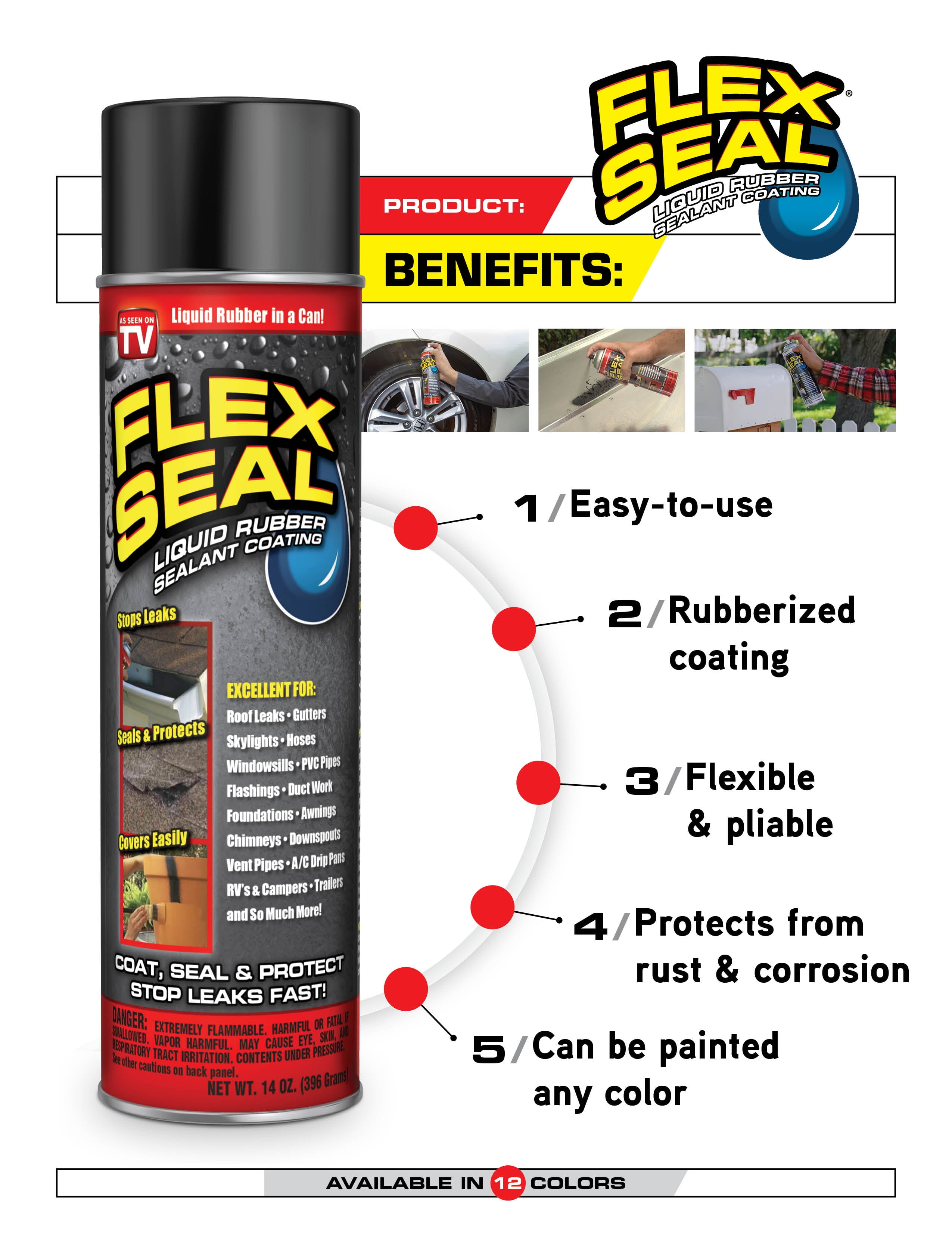 Flex Seal Liquid Rubber Marine Sealant Coating (Clear, 5 oz) ap8r3