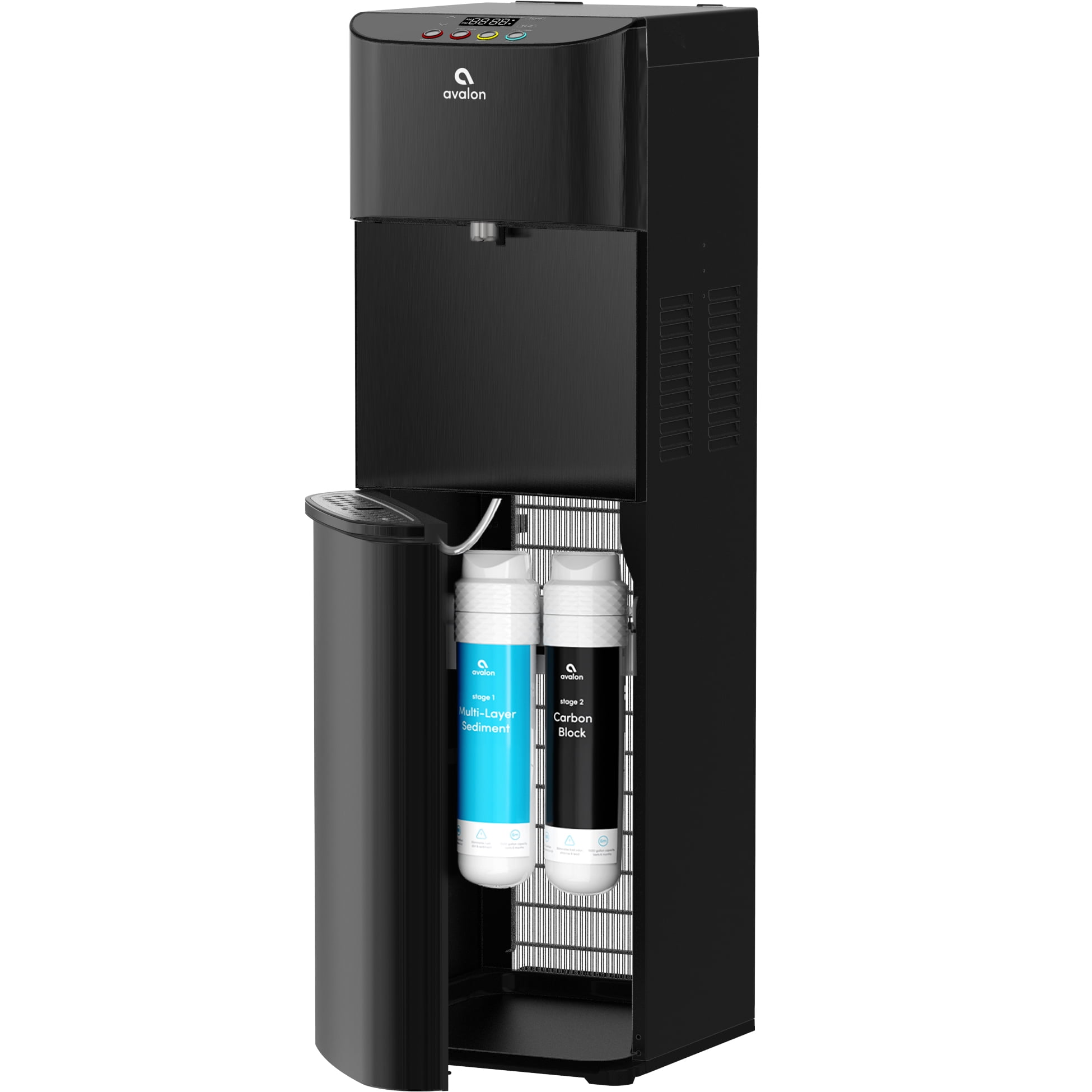 Avalon Electric Water Cooler Dispenser with Dual Filtration and Self Cleaning (Black Stainless Steel) fh2xs