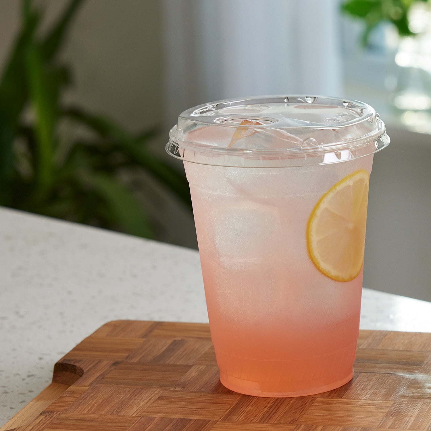 Great Value Disposable Plastic Cups and Lids (Clear, 16 oz, 25 Count) 8k2md