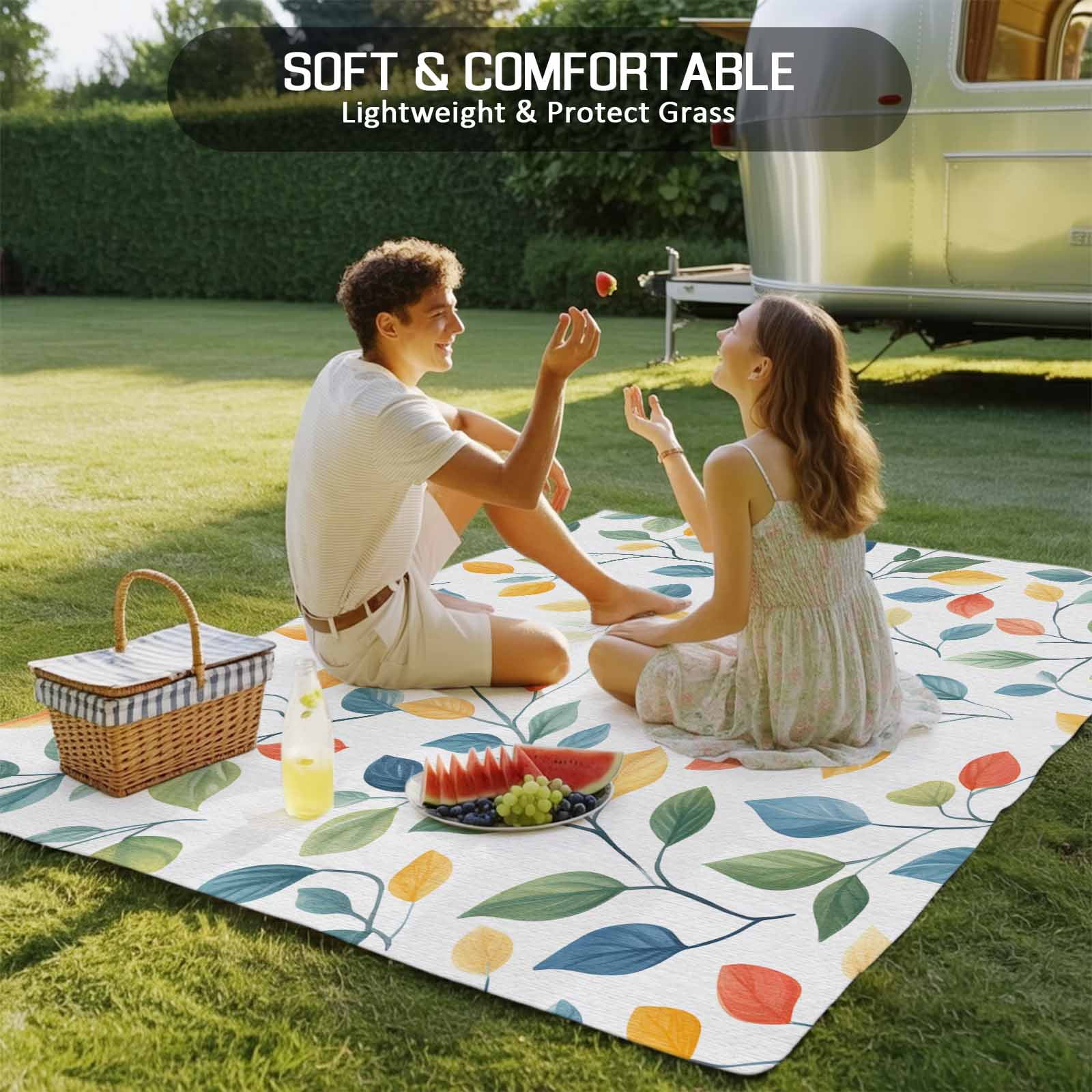 LBCASA Botanical Outdoor Area Rug, Washable Non-Slip Floor Carpet for Patio and Deck (Green, 3 ft x 5 ft) evnfs