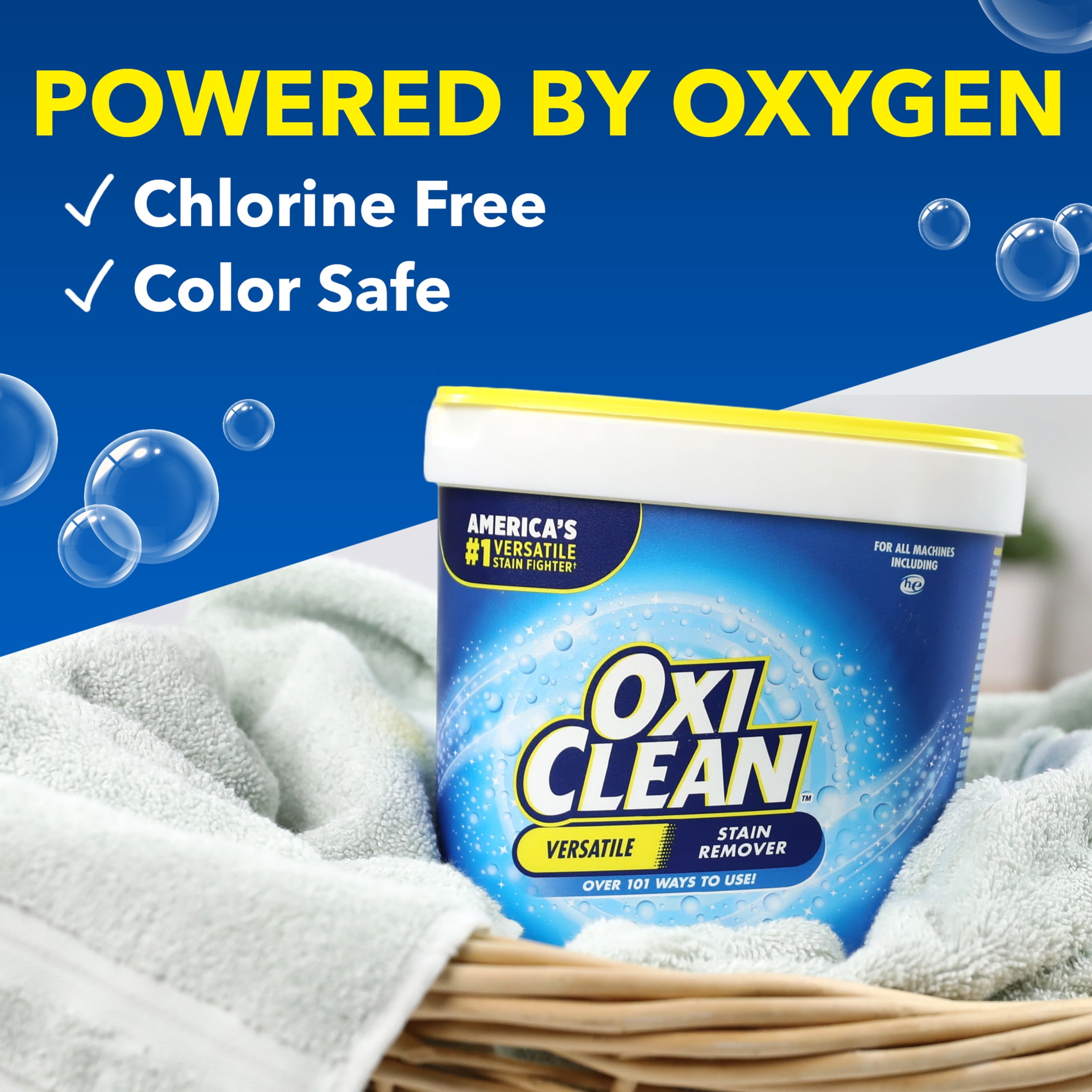 OxiClean Versatile Stain Remover Powder (Oxygen-Powered Laundry Booster and Household Cleaner, 5 lb) gviw6