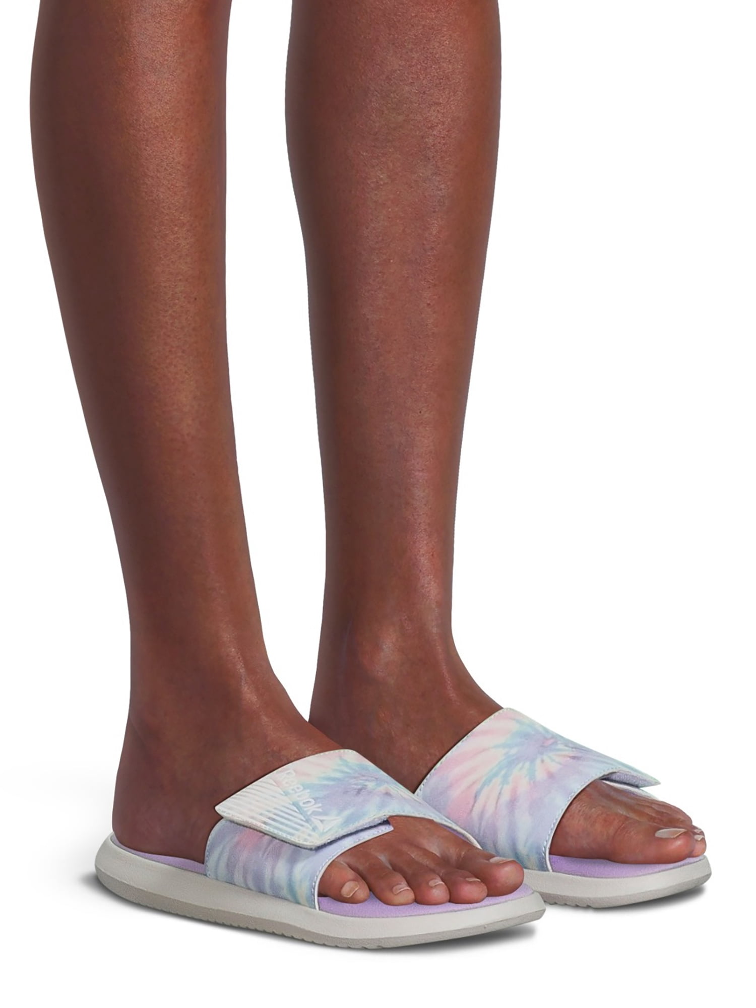 Reebok Women's Memory Foam Slide Sandals (Watercolor Print, Medium Width) i6vop