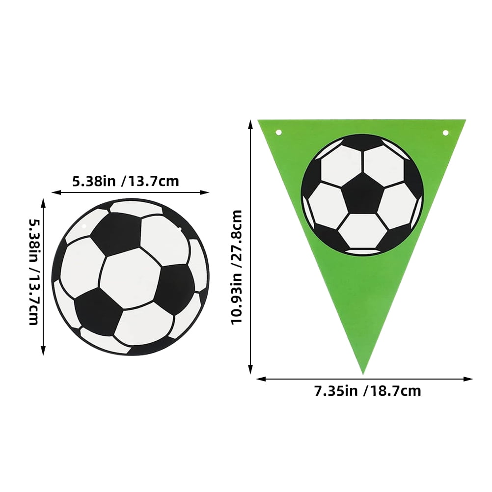 Hemoton Soccer Party Pennant Banner Set (4-Piece Pack, Triangle Football Flags) ednv8