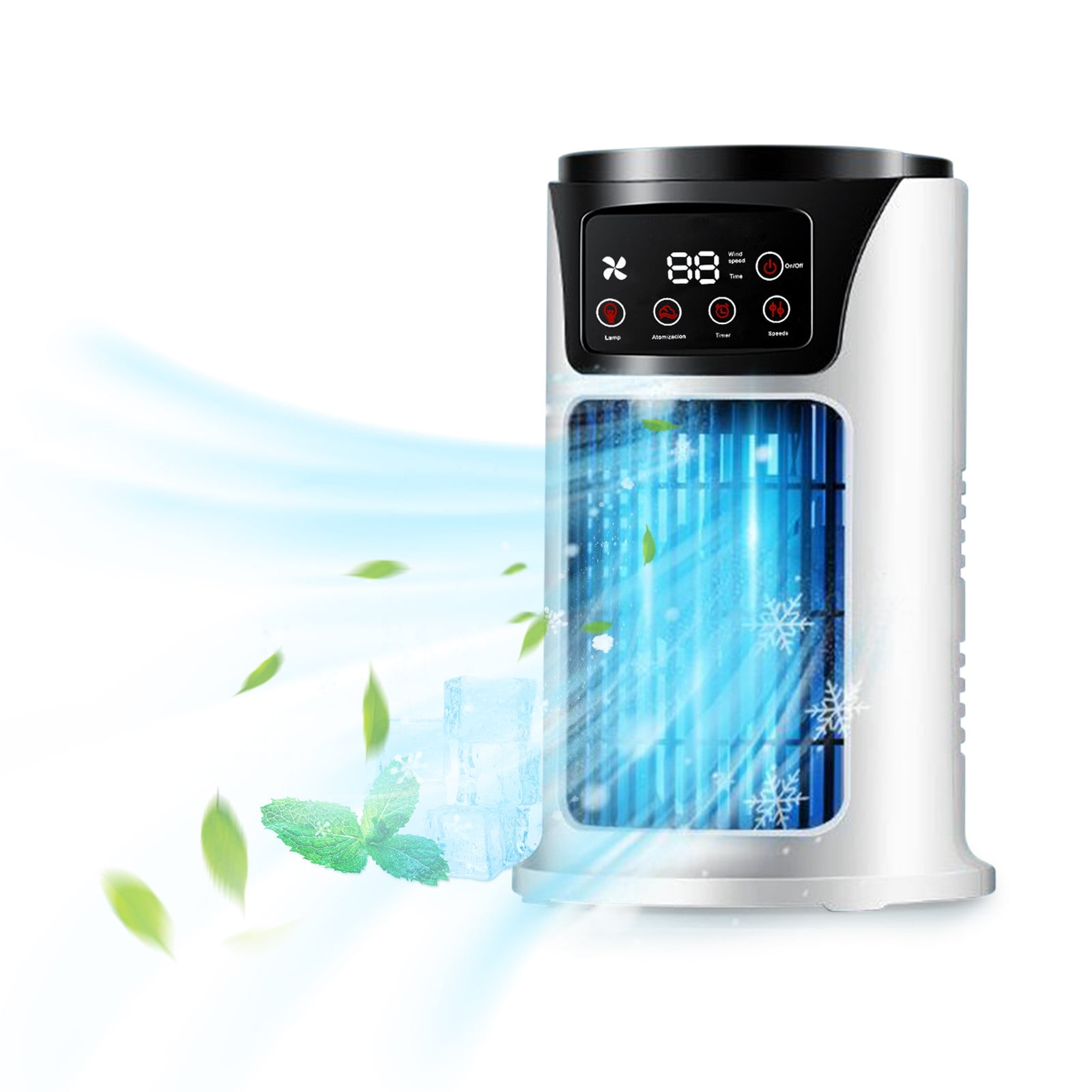 WEMDBD Portable Mini Air Conditioner Cooling Fan for Bedroom and Office (White, 10.14 fl oz) xiv6y