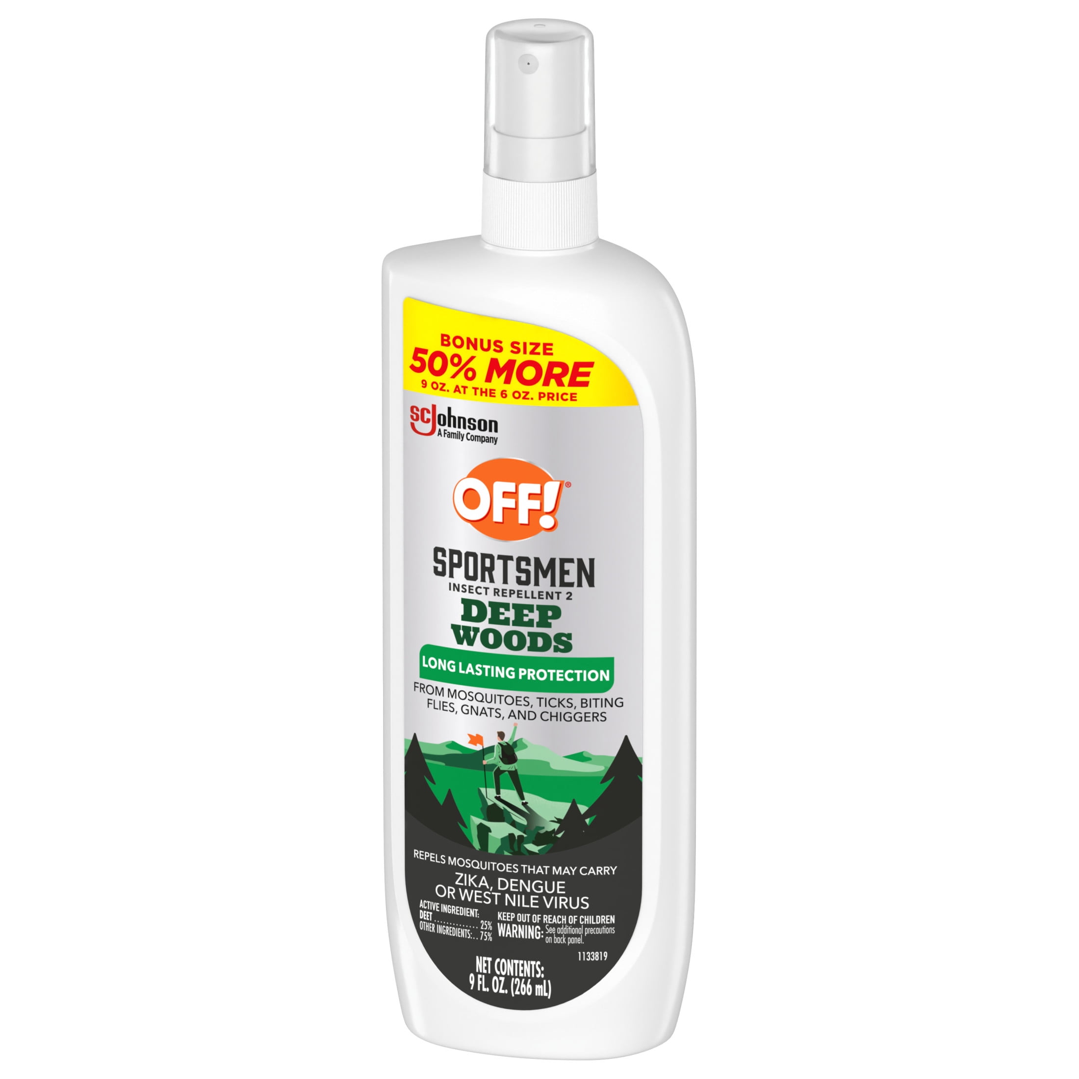 OFF! Deep Woods Sportsmen Insect Repellent, Long-Lasting Mosquito and Tick Protection (9 oz) 3ofex