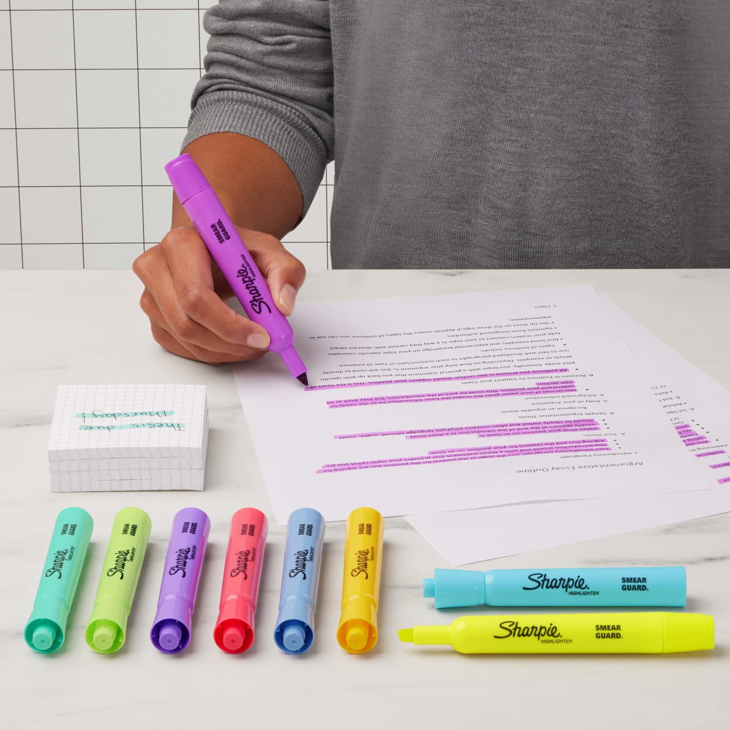 Sharpie Tank Highlighters, Chisel Tip, Smear-Resistant Ink (Assorted Colors, 12 Count) 1sd4z
