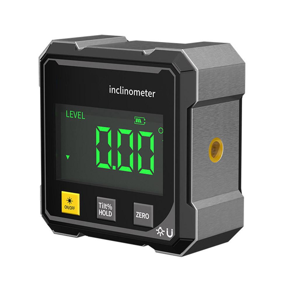 Generic Magnetic Digital Angle Finder with Dual Laser Level (Black, 4-Sided) 33o2d
