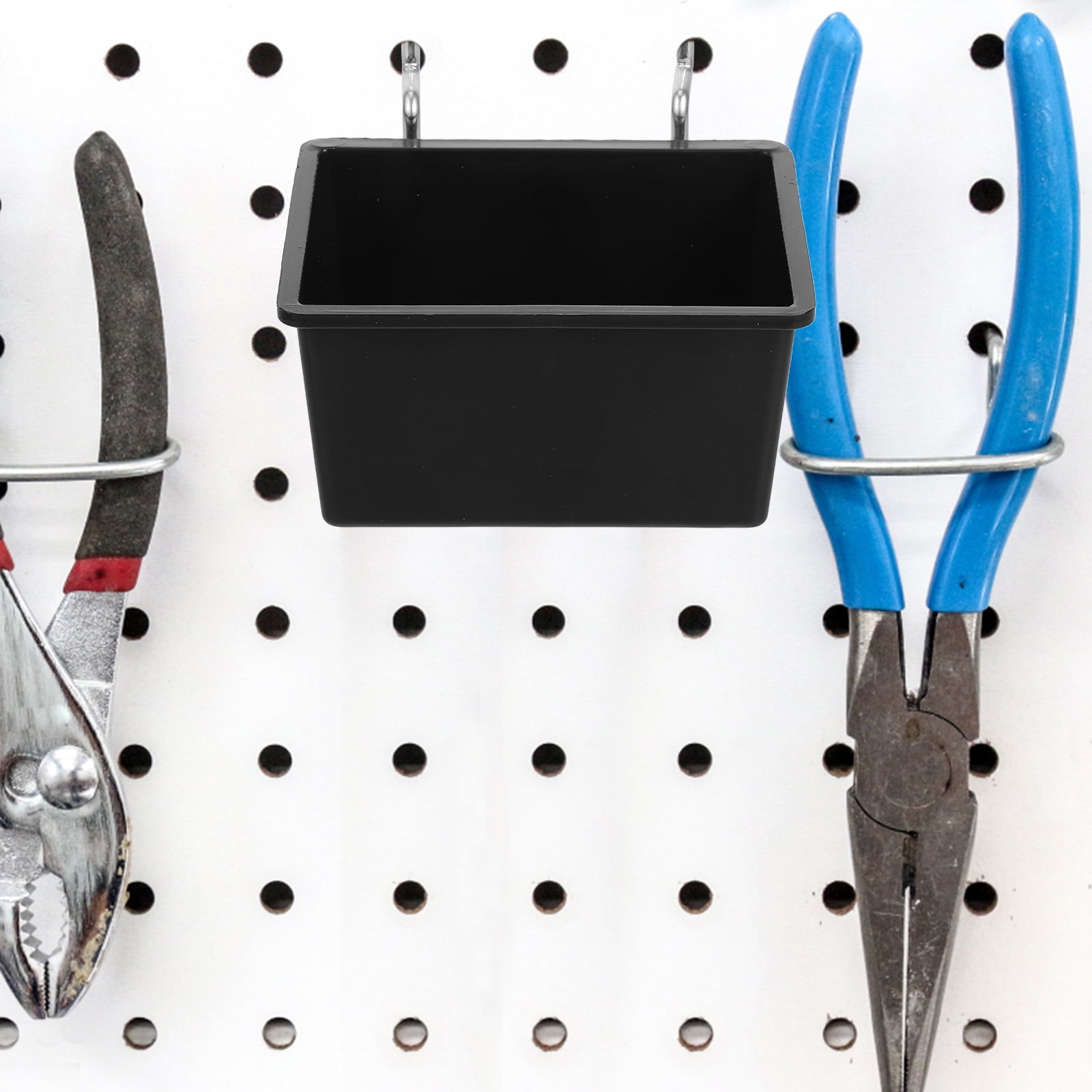 OATIPHO Pegboard Baskets and Tool Organizer Set for Garage Wall Storage (Black, 4-Piece Set) q9nby