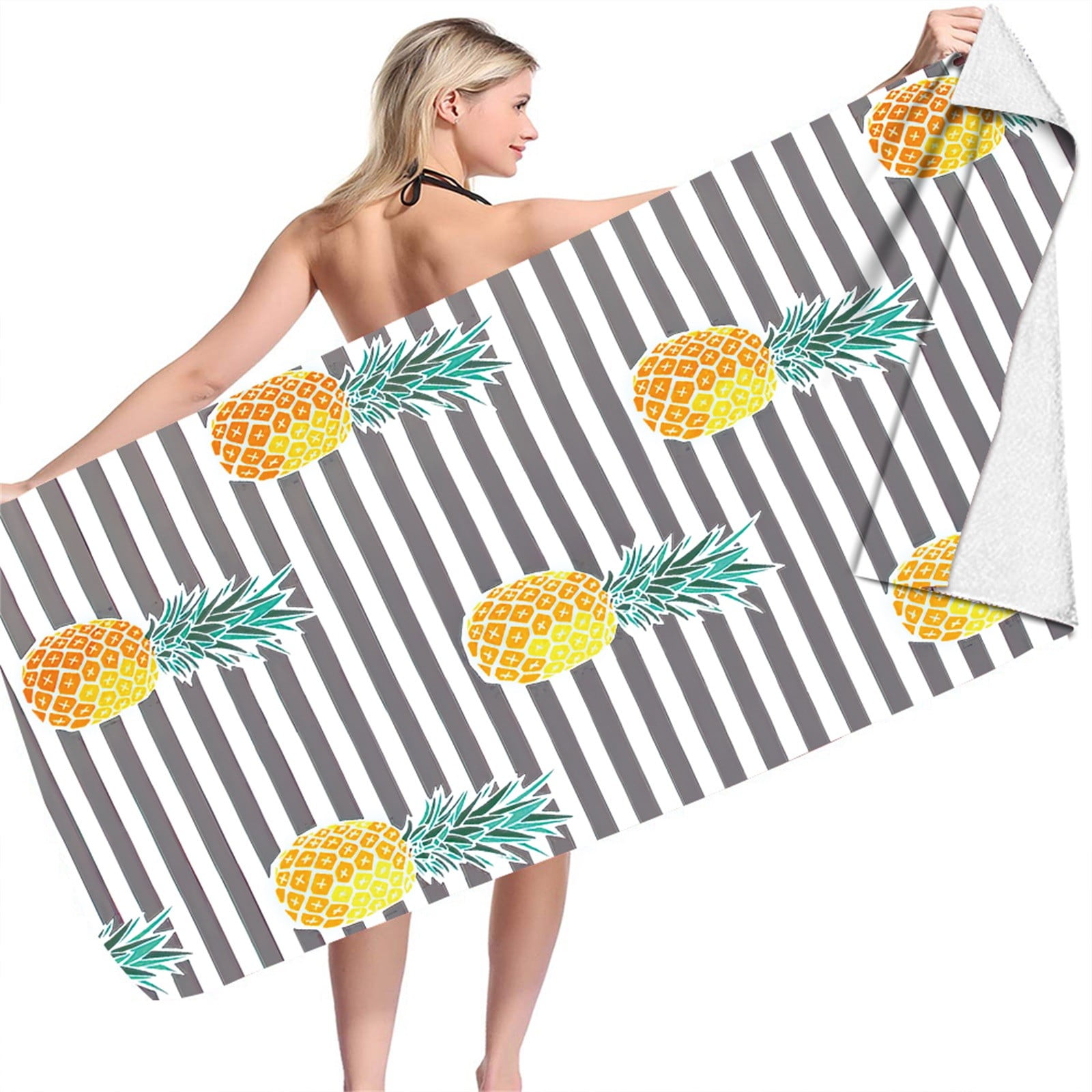 Suncoda Microfiber Beach Towel, Sandproof Quick-Dry Bath Towel for Travel and Pool (Colorful, 27 in x 59 in) 6if4w
