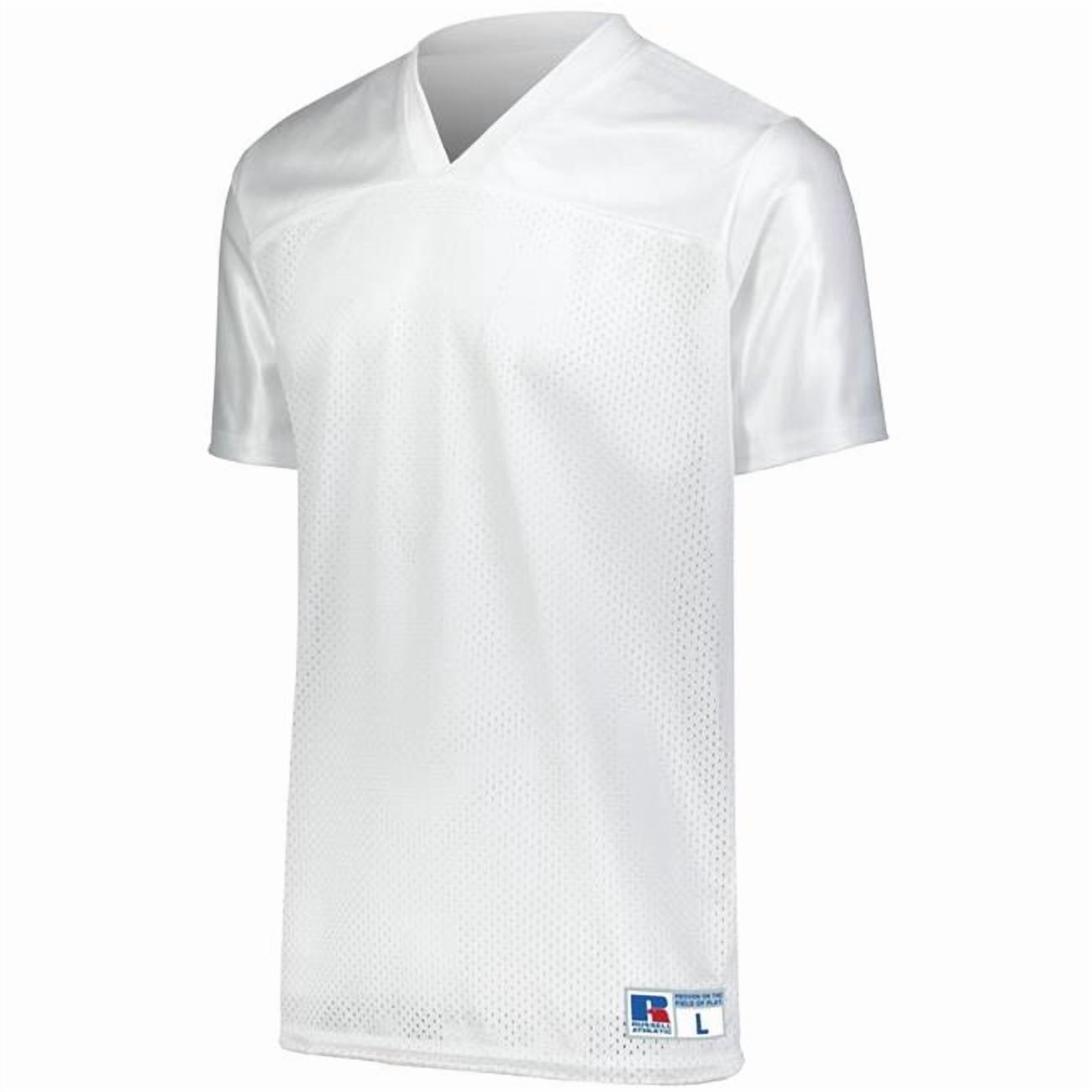 Russell Athletic Solid Flag Football Jersey (White, Adult Large) 9xfb2