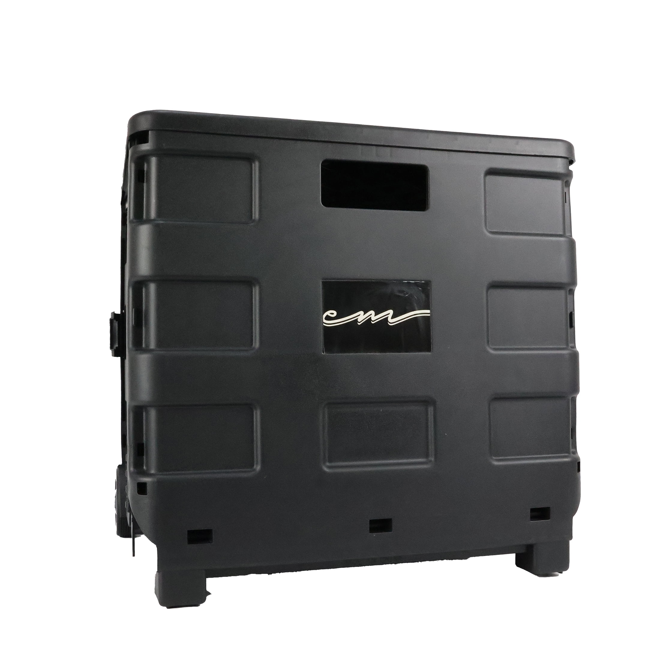 Everything Mary Collapsible Rolling Craft Cart with Lid (Black, 12 in x 13.75 in x 12 in) wqq26