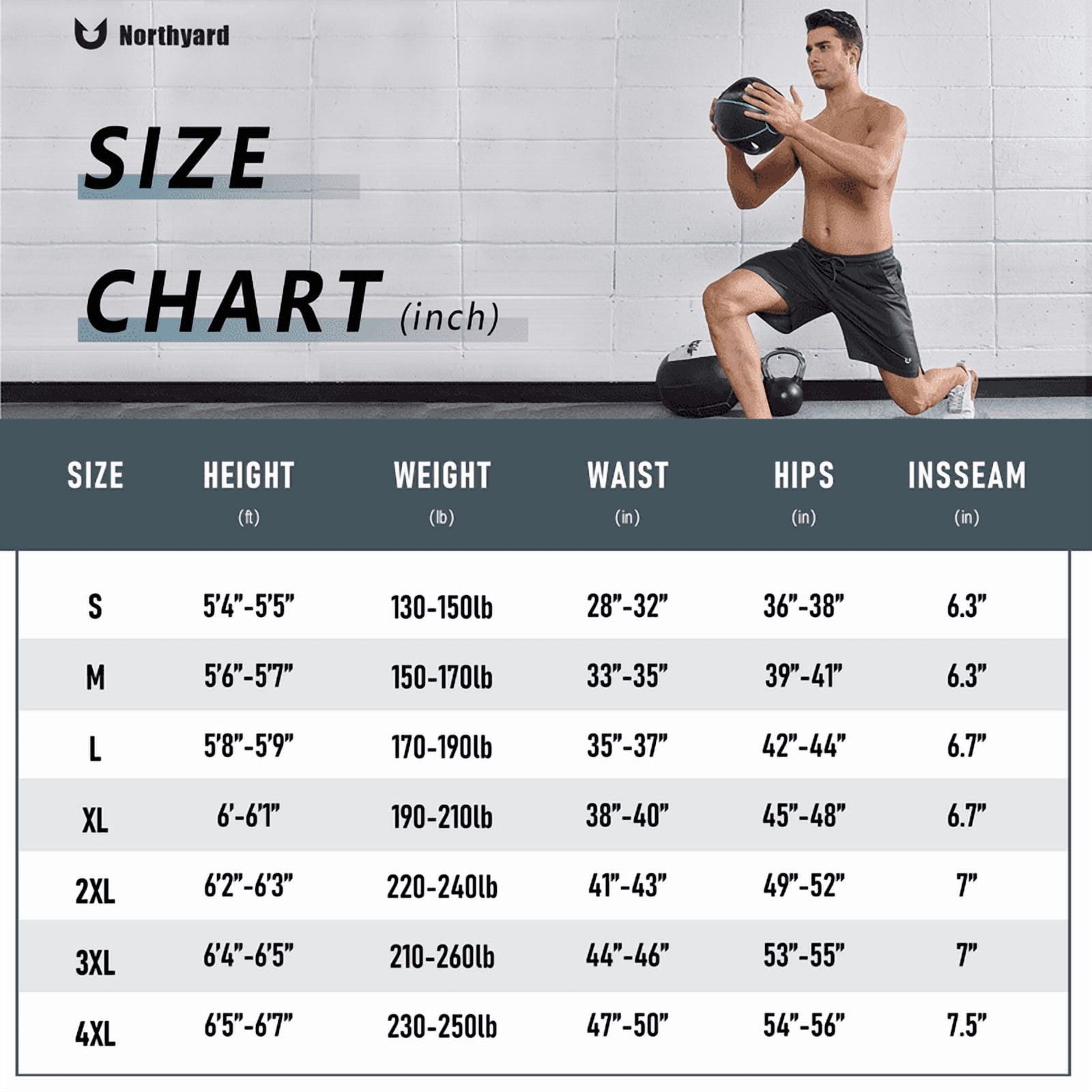 NORTHYARD Men's Athletic Basketball Shorts with Pockets Quick-Dry Workout Gym Apparel (Black, Large) kb8b7