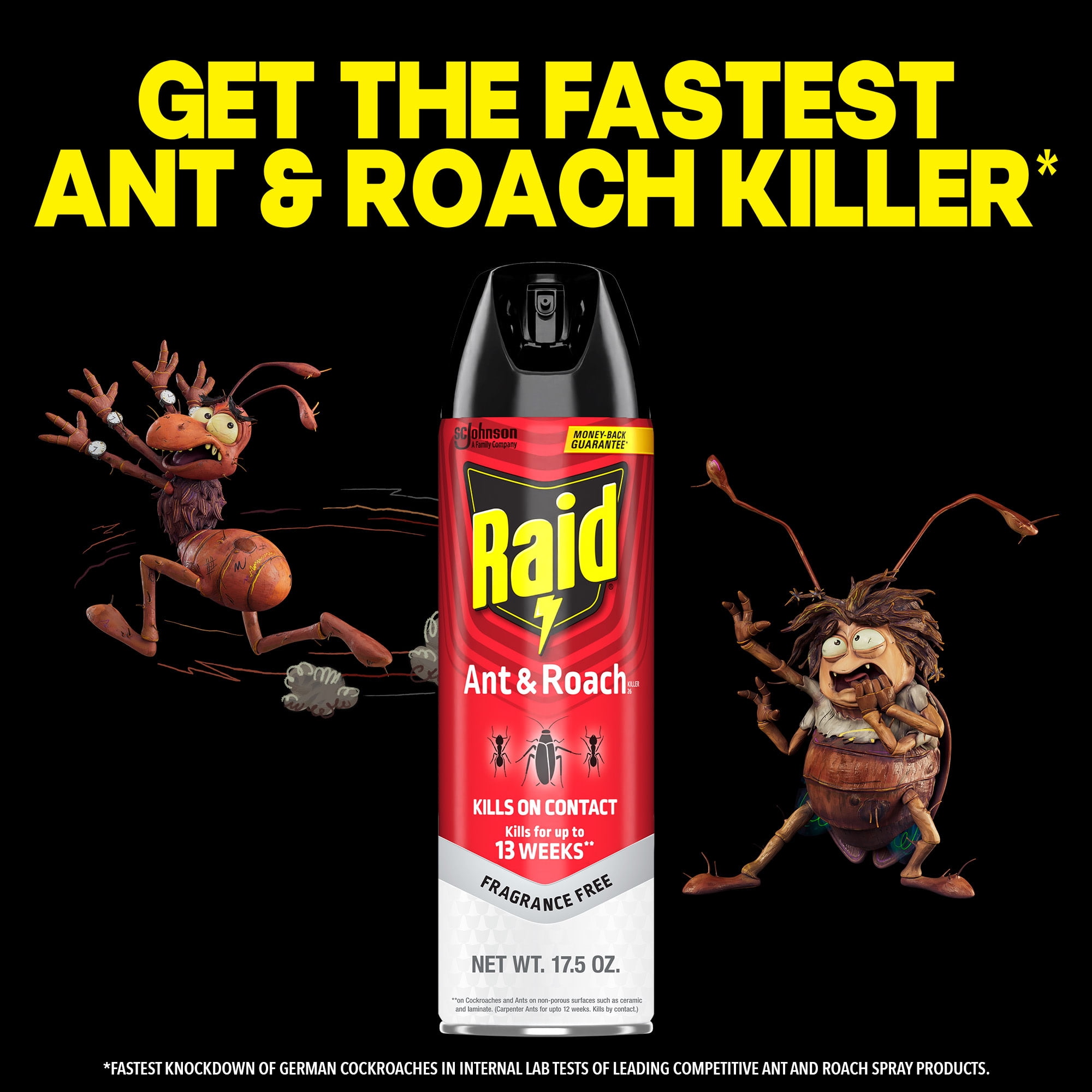 Raid Ant & Roach Killer Indoor Insecticide Spray (Fragrance Free, 35 oz, 2 Pack) jzlme