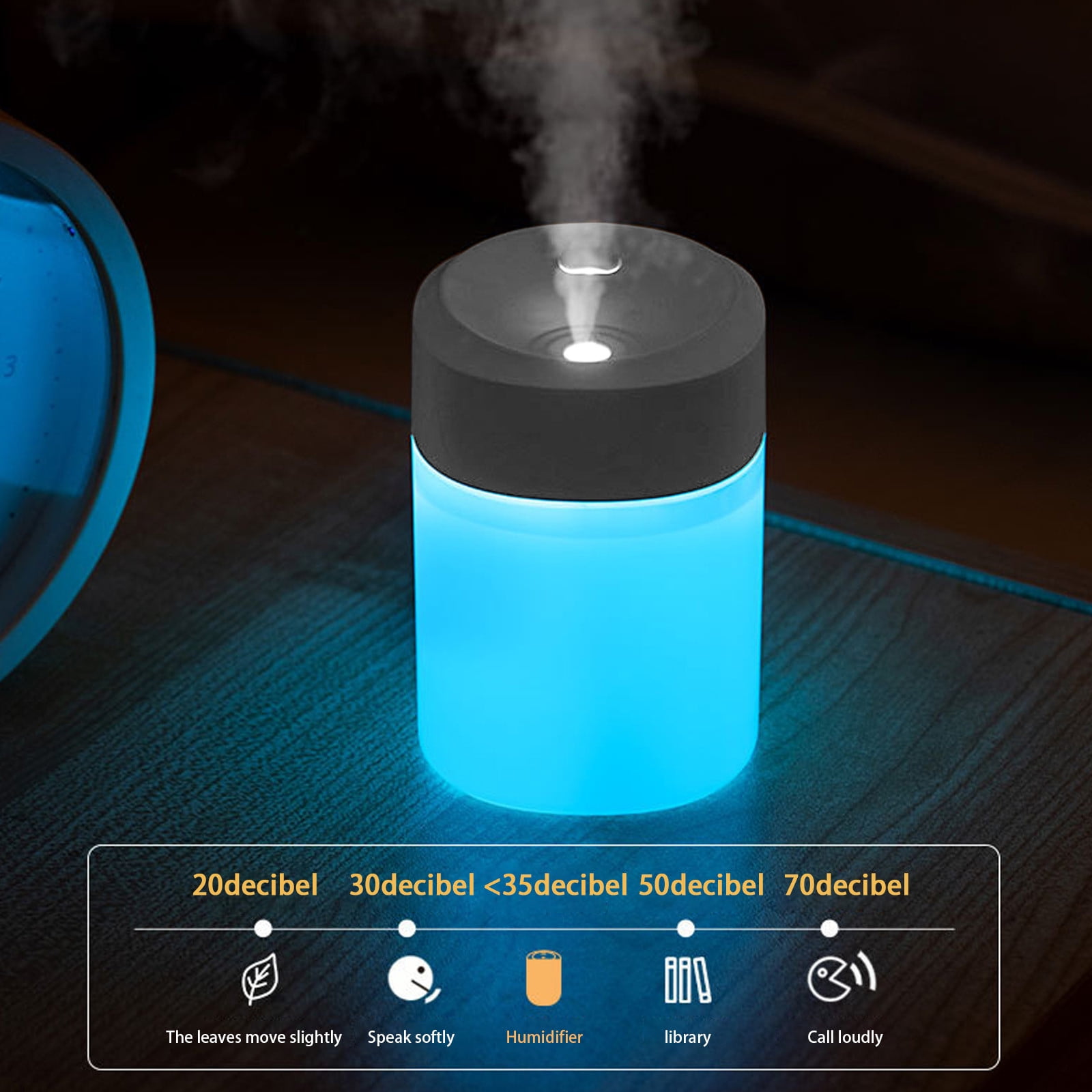 tupukom Cool Mist Humidifier for Large Room and Nursery with Night Light (White) ajg5l
