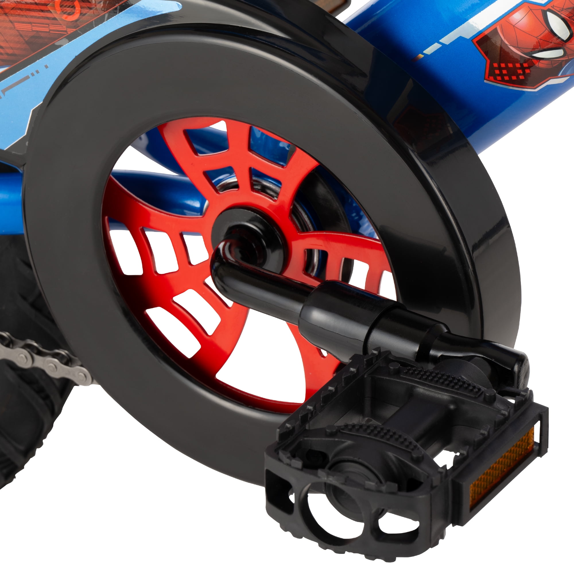 Huffy Marvel Spider-Man Kids Bike with Training Wheels (Blue, 16 in) zdzmc