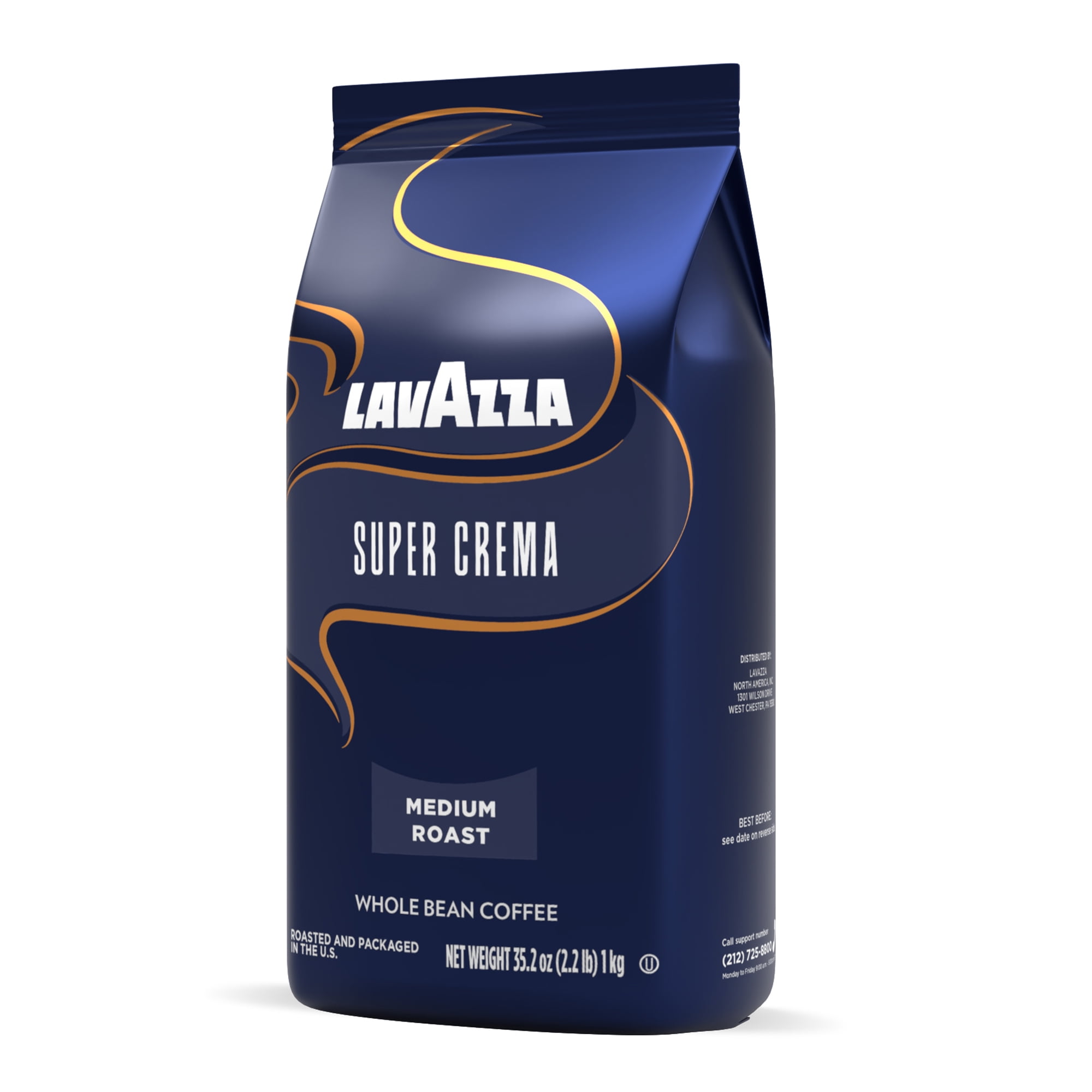 Lavazza Super Crema Whole Bean Coffee, Medium Roast, Arabica and Robusta Blend (4.4 lb Total) p4uu4