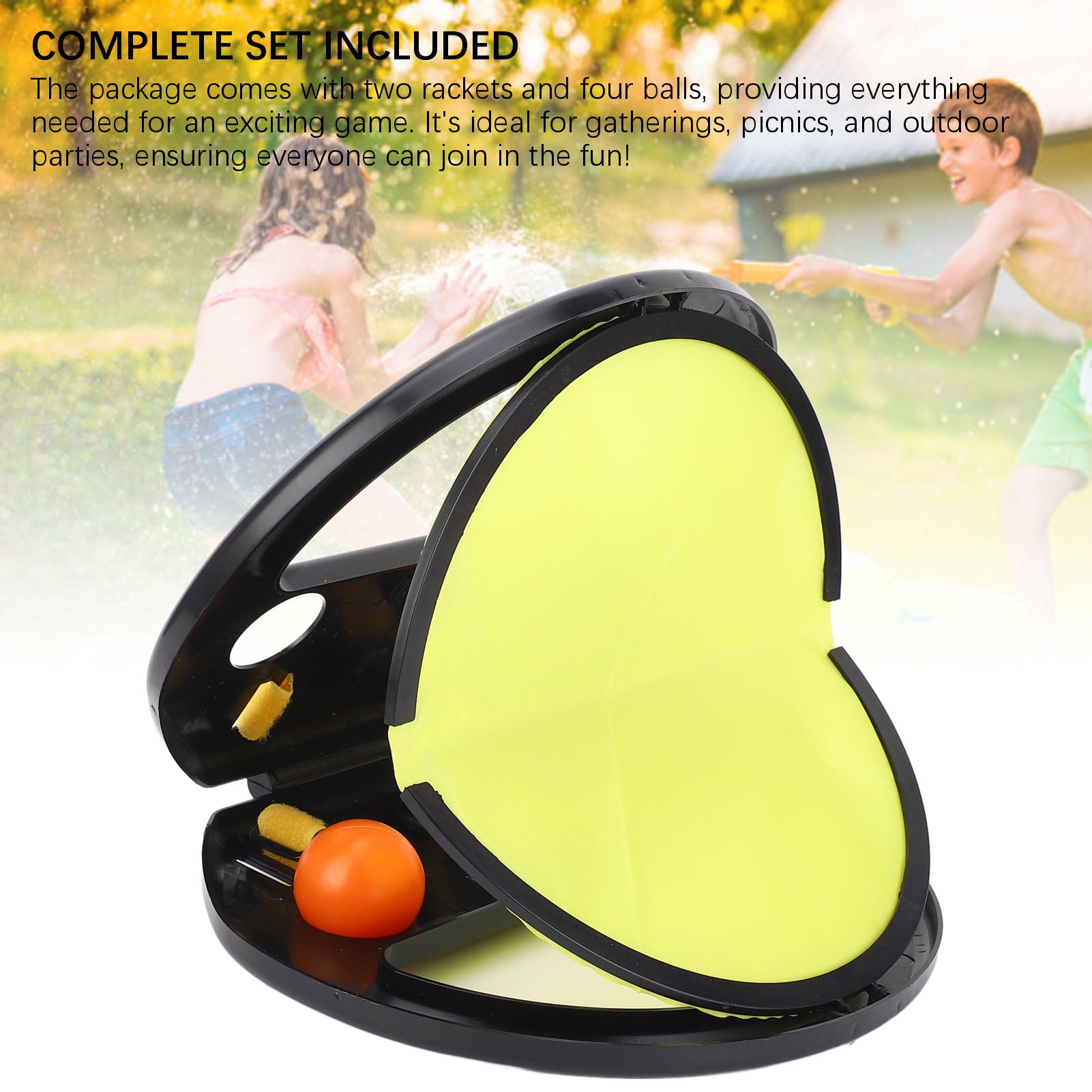 Brynna Catch Ball Game Set, Interactive Outdoor Toss and Catch Toy (Black, 6 Piece Set) kr0s8